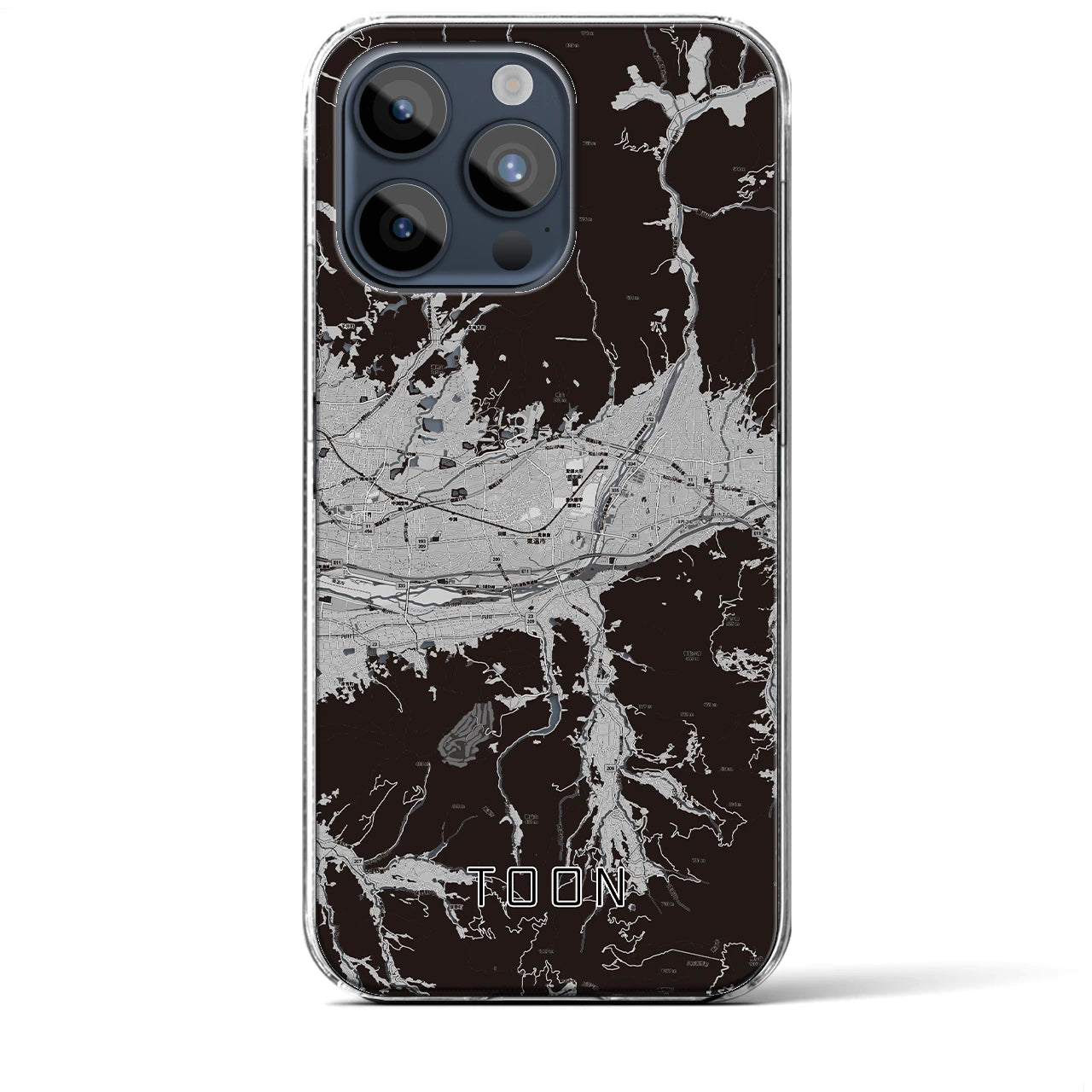 【東温(愛媛県)】地図柄iPhoneケース(クリアタイプ)