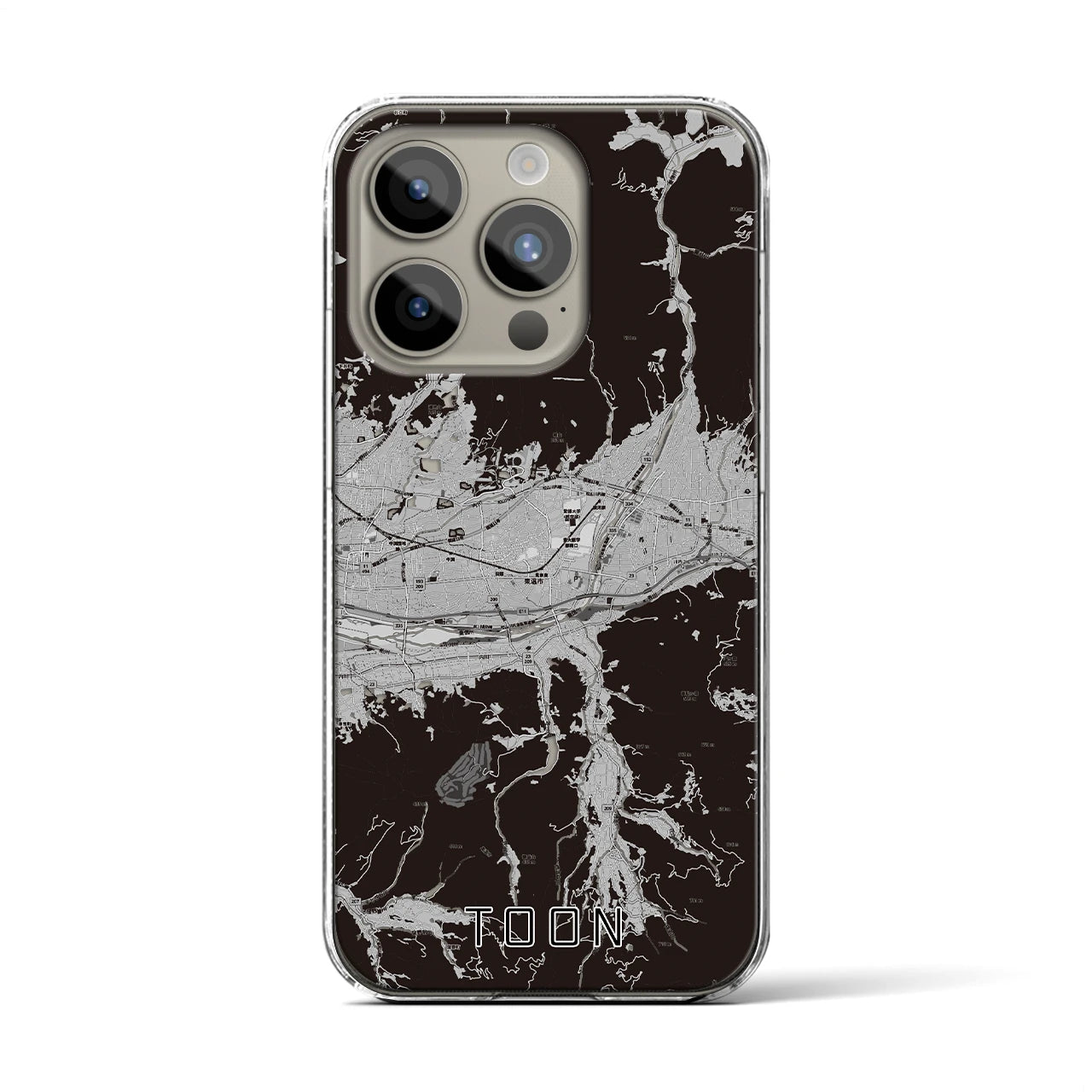 【東温(愛媛県)】地図柄iPhoneケース(クリアタイプ)