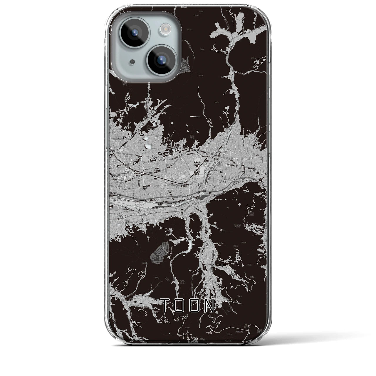 【東温(愛媛県)】地図柄iPhoneケース(クリアタイプ)