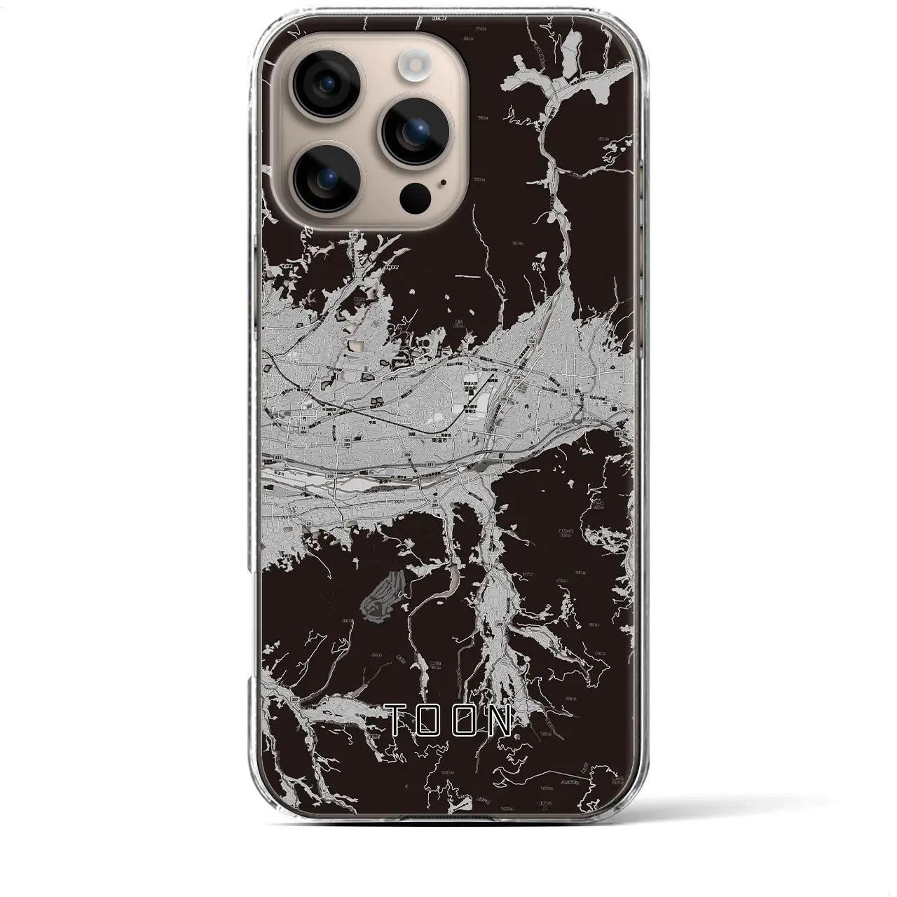 【東温(愛媛県)】地図柄iPhoneケース(クリアタイプ)