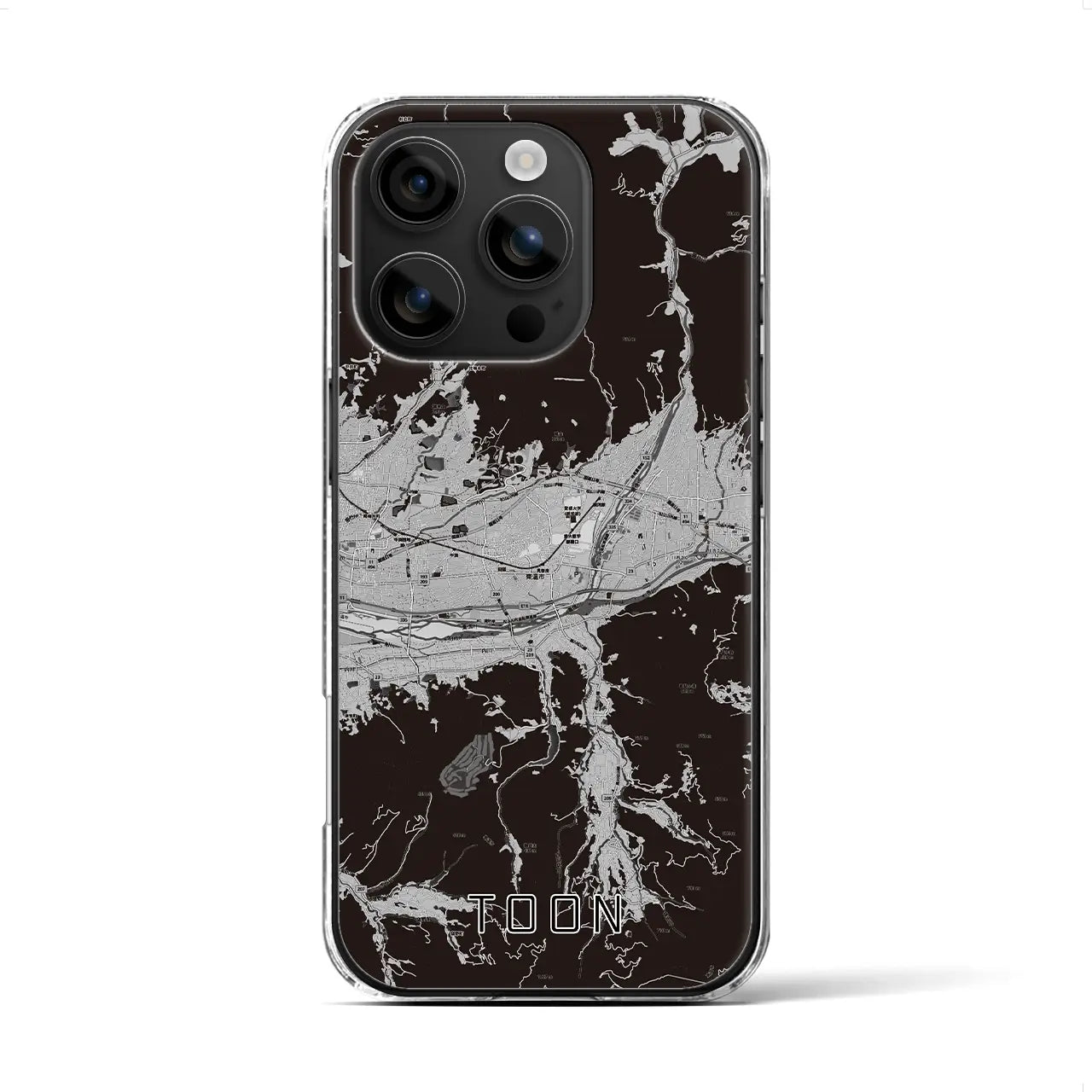 【東温(愛媛県)】地図柄iPhoneケース(クリアタイプ)