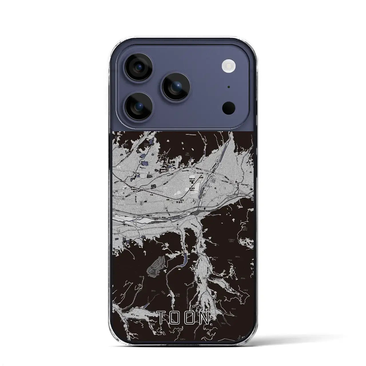 【東温(愛媛県)】地図柄iPhoneケース(クリアタイプ)