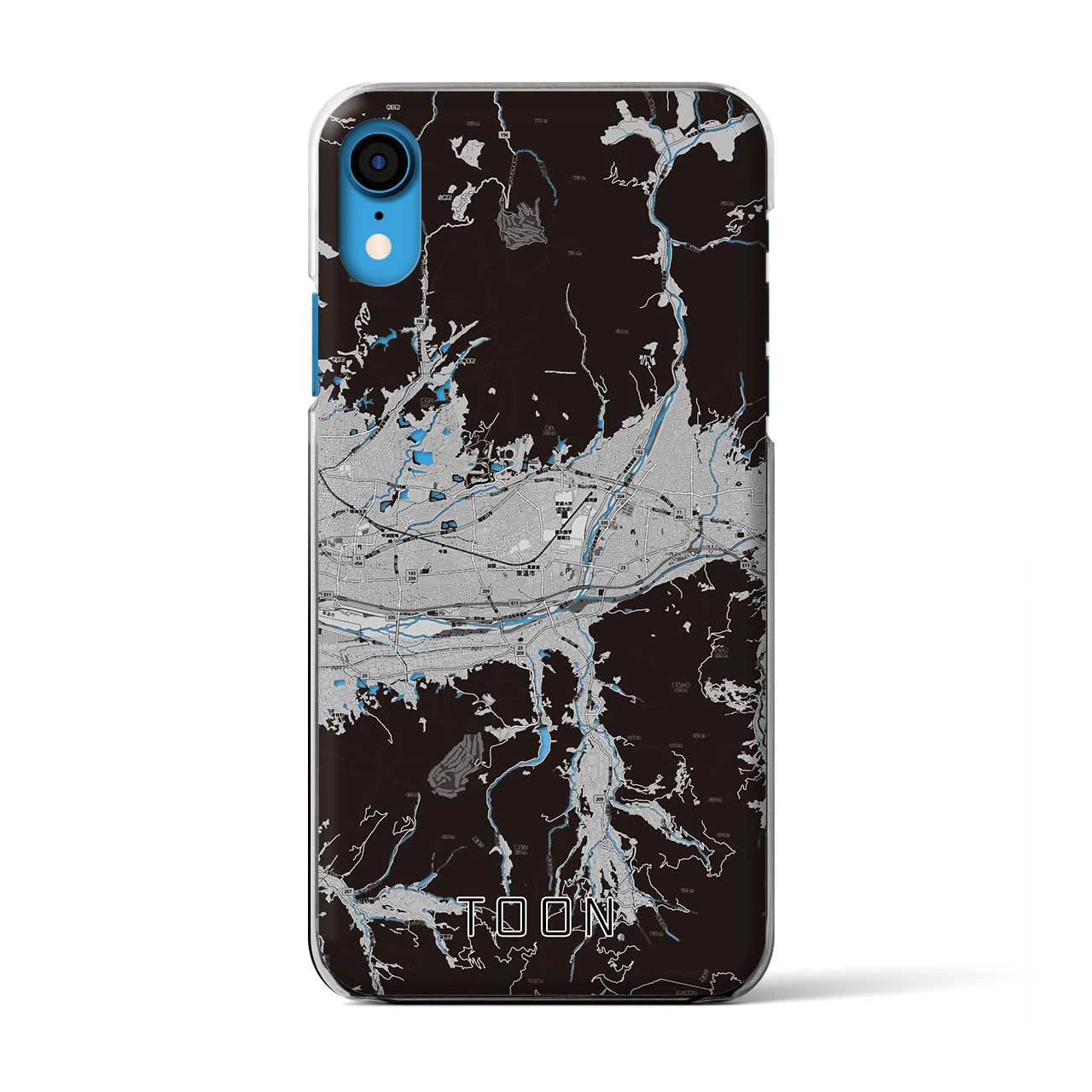 【東温(愛媛県)】地図柄iPhoneケース(クリアタイプ)