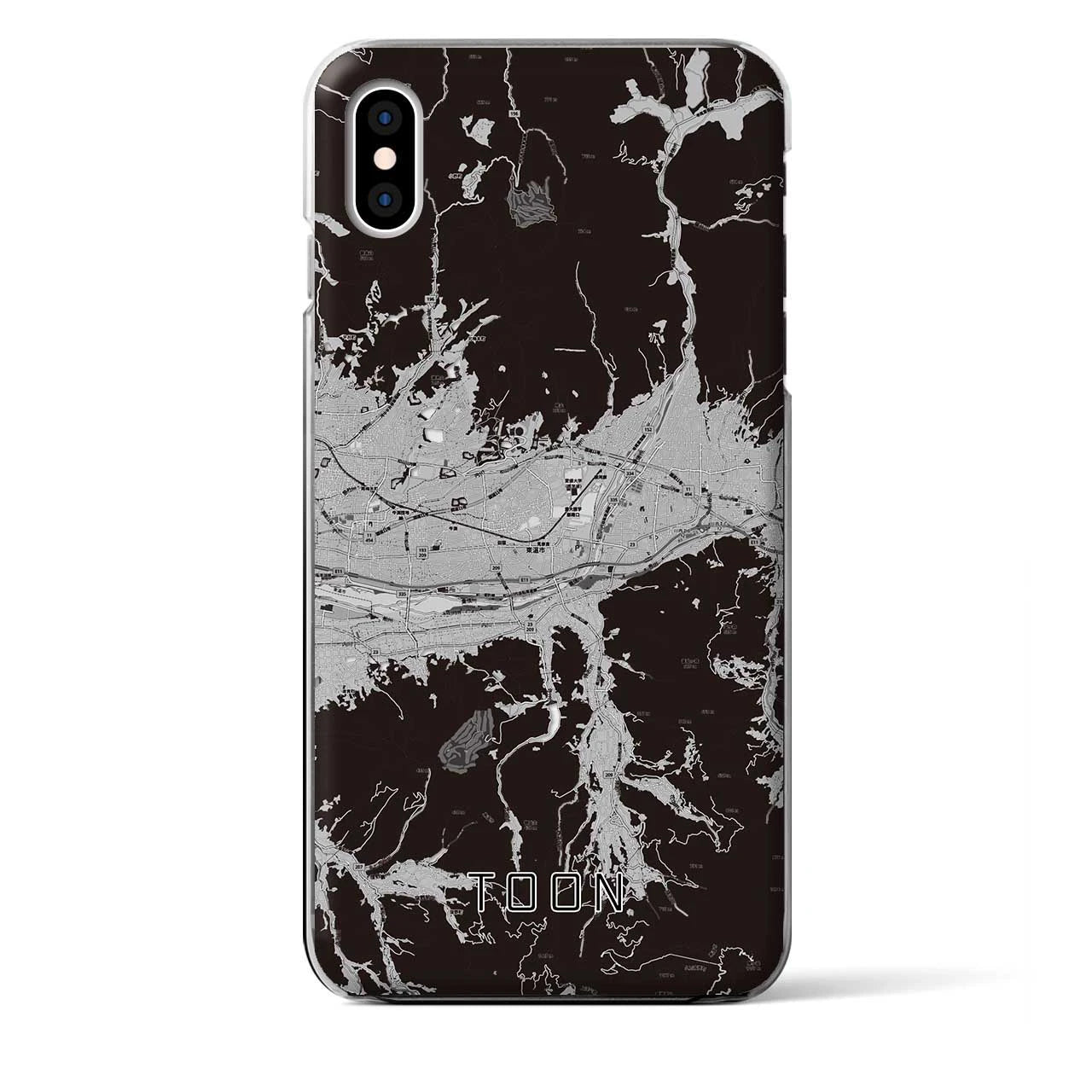 【東温(愛媛県)】地図柄iPhoneケース(クリアタイプ)