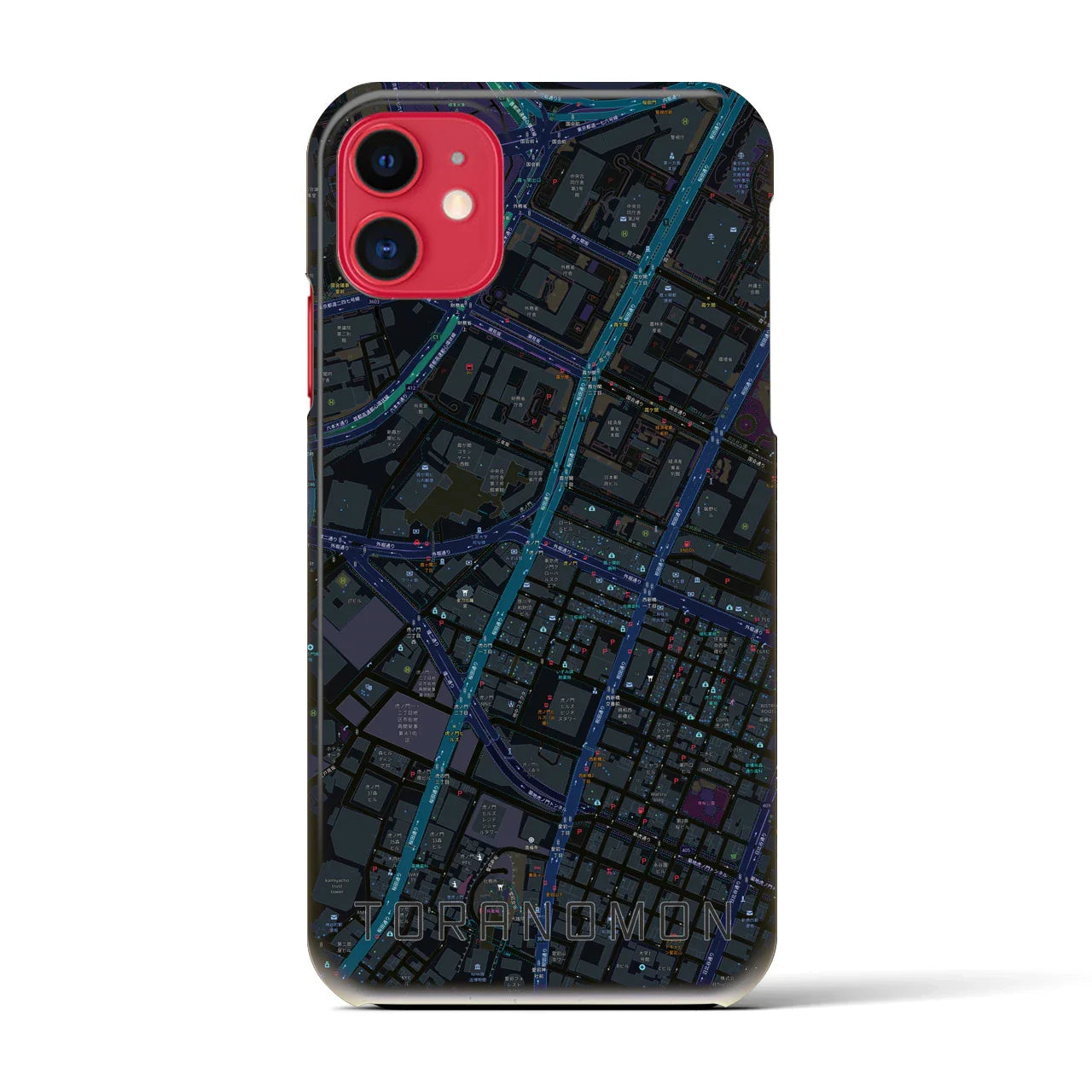 【虎ノ門(東京都)】地図柄iPhoneケース(バックカバータイプ)