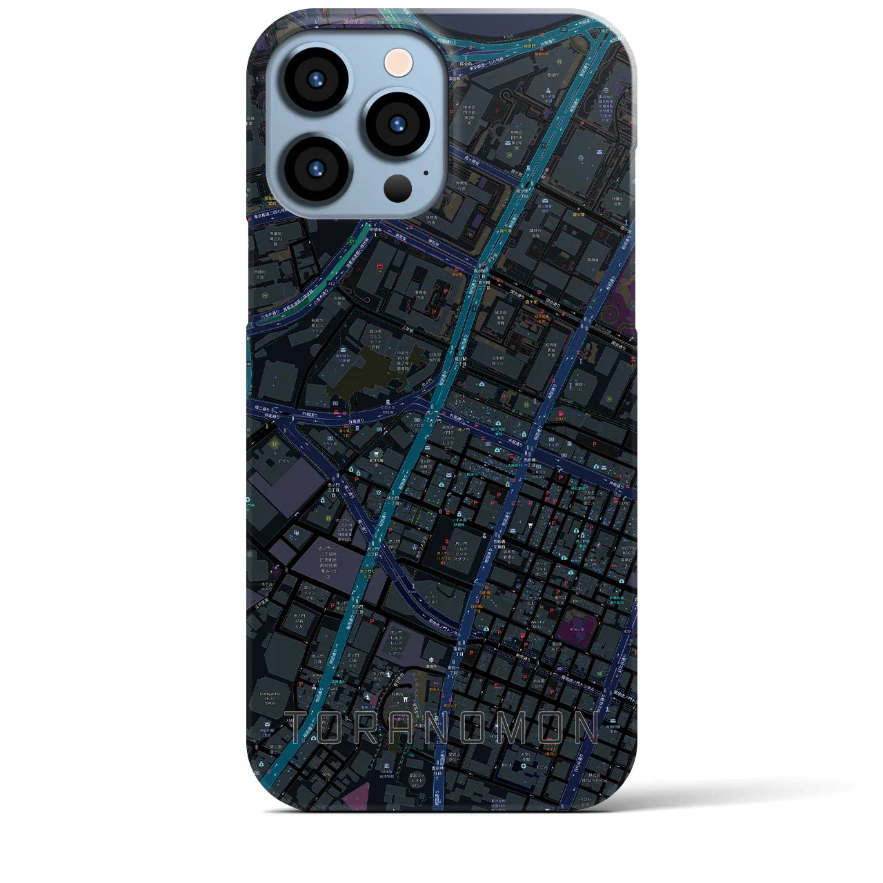 【虎ノ門(東京都)】地図柄iPhoneケース(バックカバータイプ)