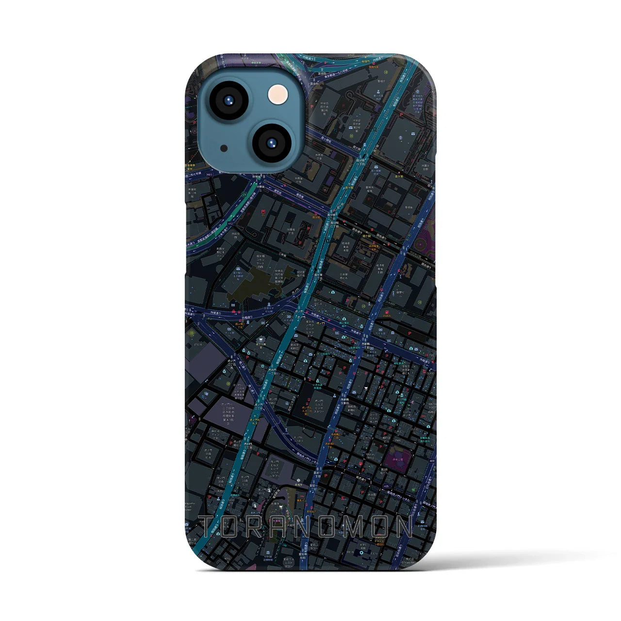 【虎ノ門(東京都)】地図柄iPhoneケース(バックカバータイプ)
