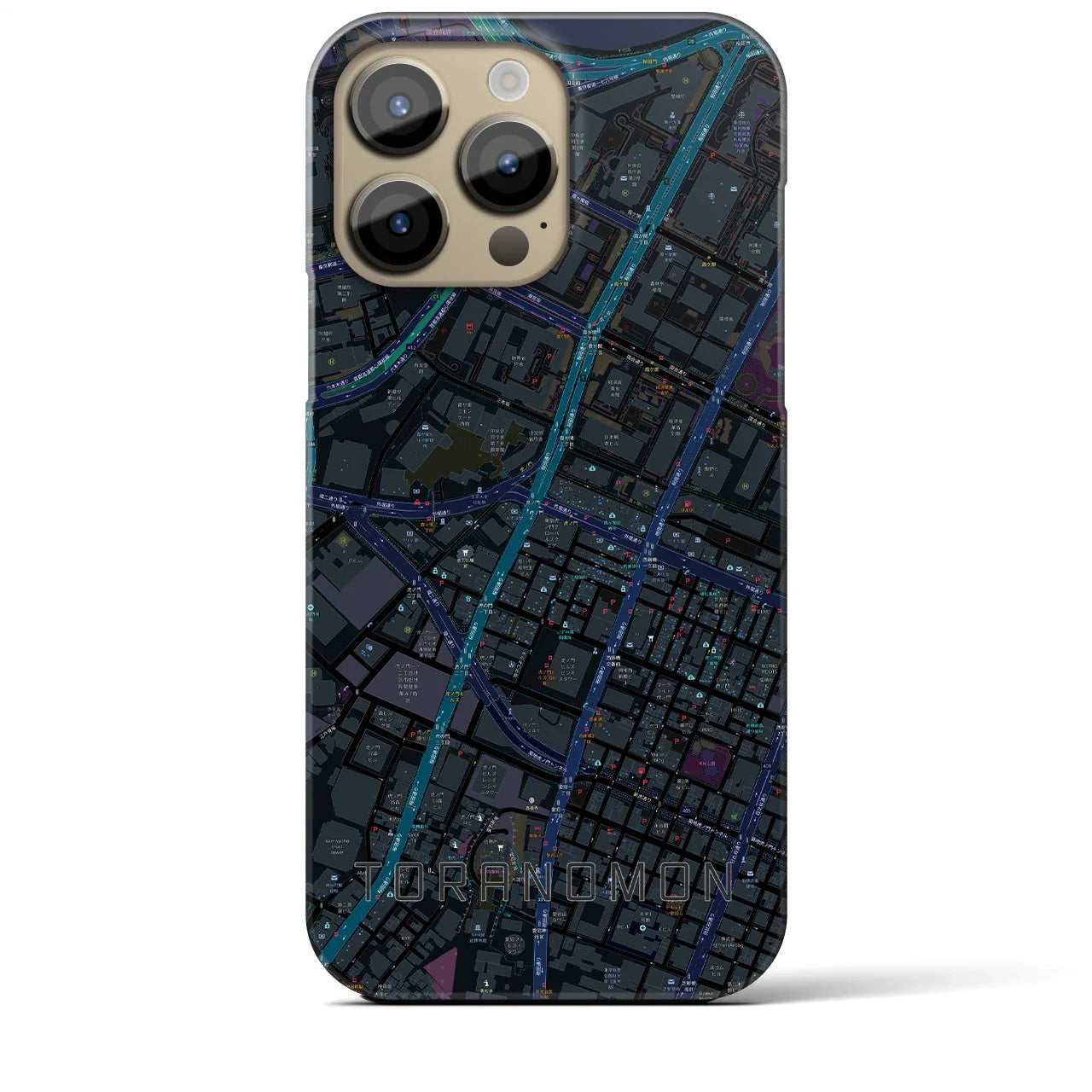 【虎ノ門(東京都)】地図柄iPhoneケース(バックカバータイプ)