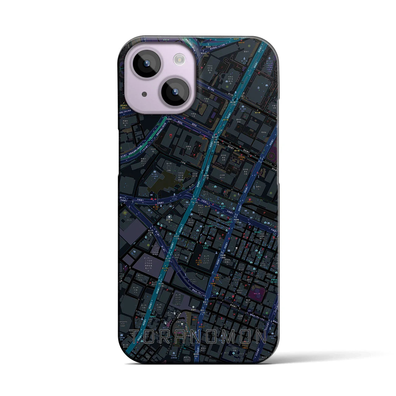 【虎ノ門(東京都)】地図柄iPhoneケース(バックカバータイプ)
