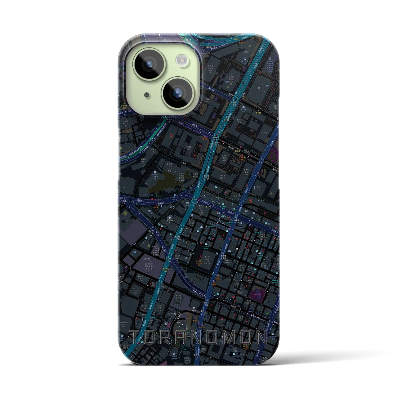 【虎ノ門(東京都)】地図柄iPhoneケース(バックカバータイプ)