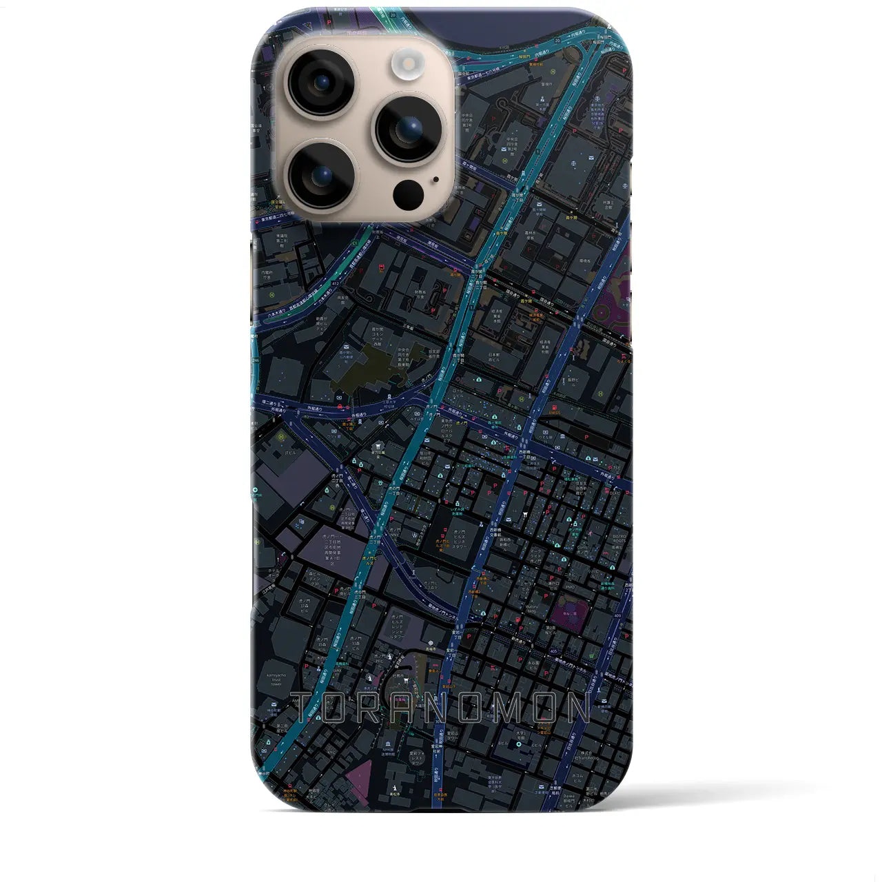 【虎ノ門(東京都)】地図柄iPhoneケース(バックカバータイプ)