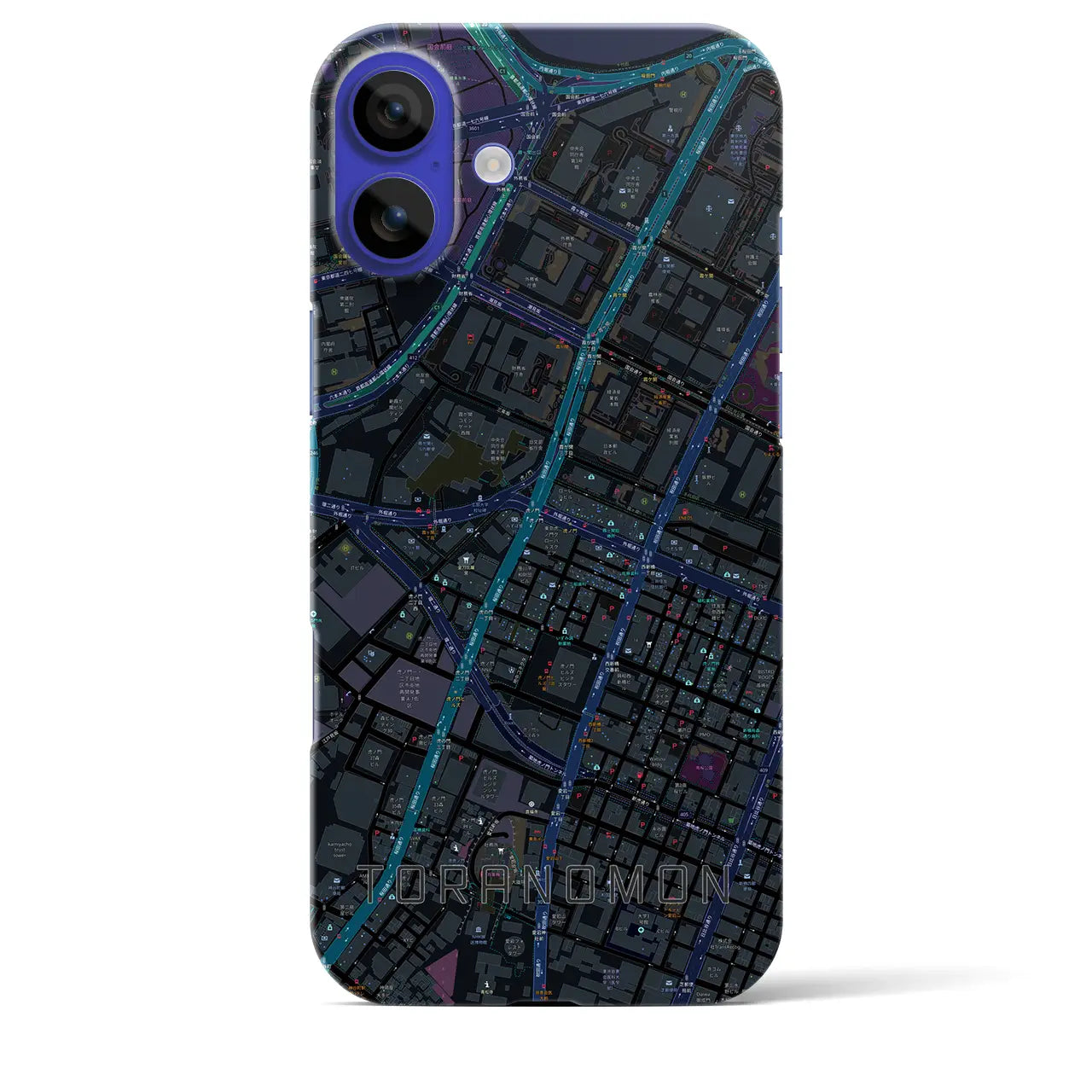 【虎ノ門(東京都)】地図柄iPhoneケース(バックカバータイプ)