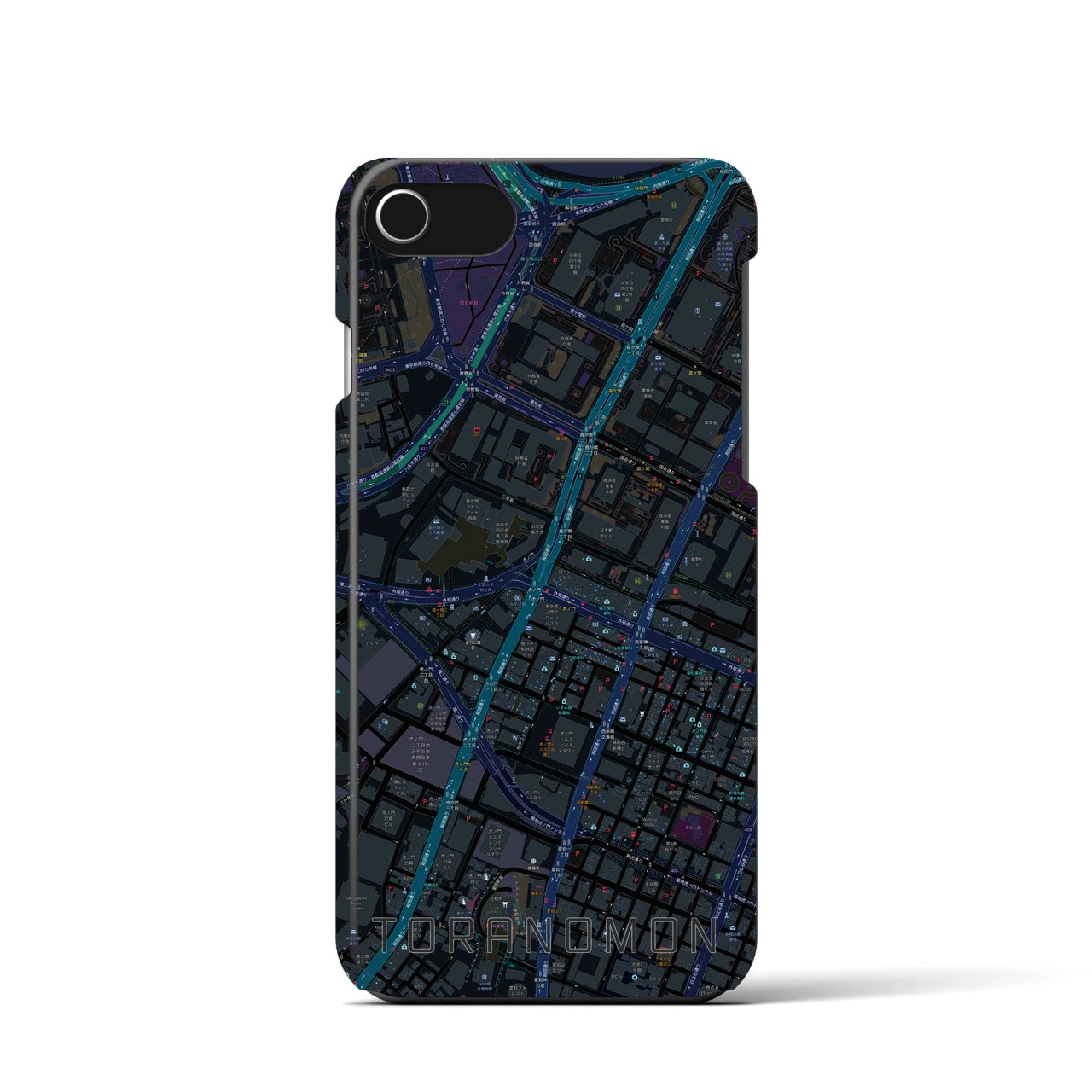 【虎ノ門(東京都)】地図柄iPhoneケース(バックカバータイプ)