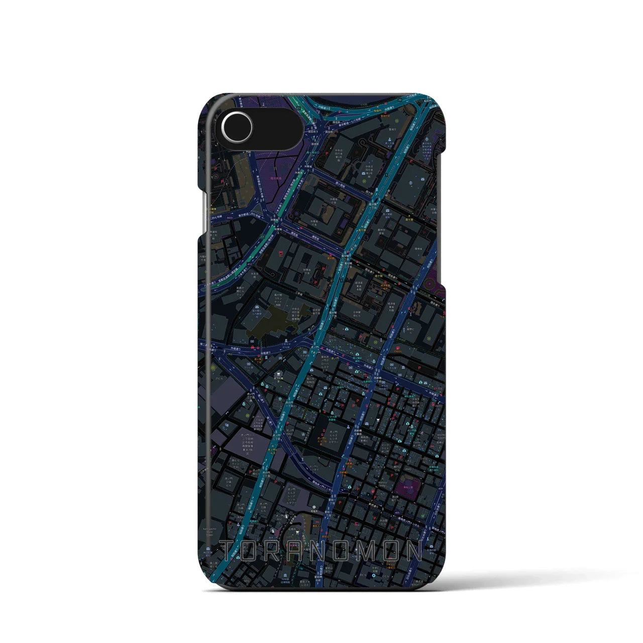 【虎ノ門(東京都)】地図柄iPhoneケース(バックカバータイプ)