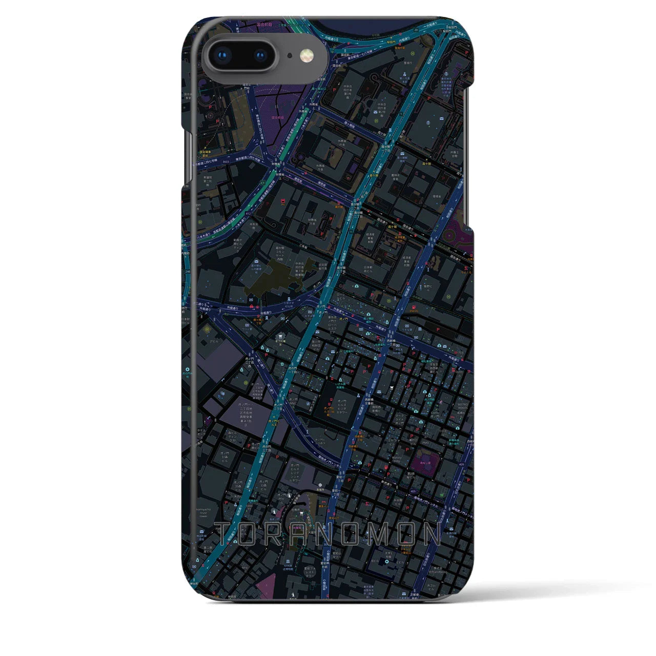【虎ノ門(東京都)】地図柄iPhoneケース(バックカバータイプ)