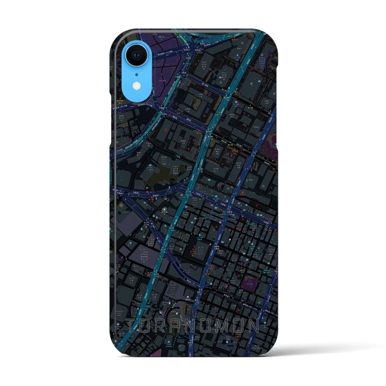 【虎ノ門(東京都)】地図柄iPhoneケース(バックカバータイプ)