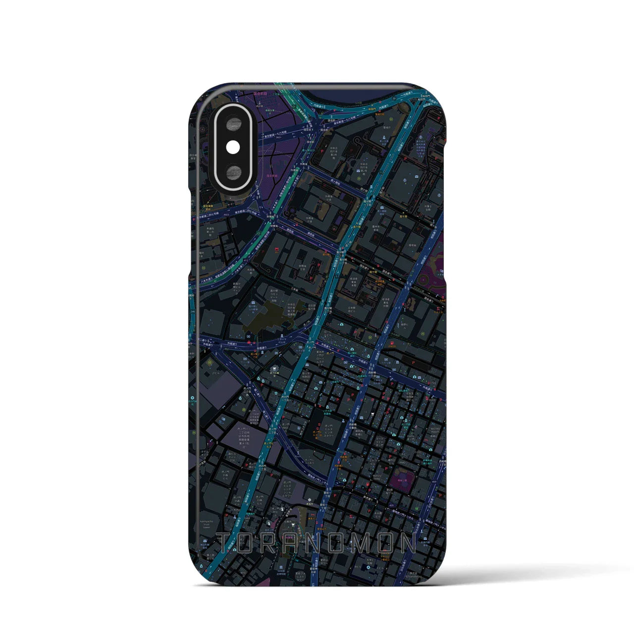 【虎ノ門(東京都)】地図柄iPhoneケース(バックカバータイプ)