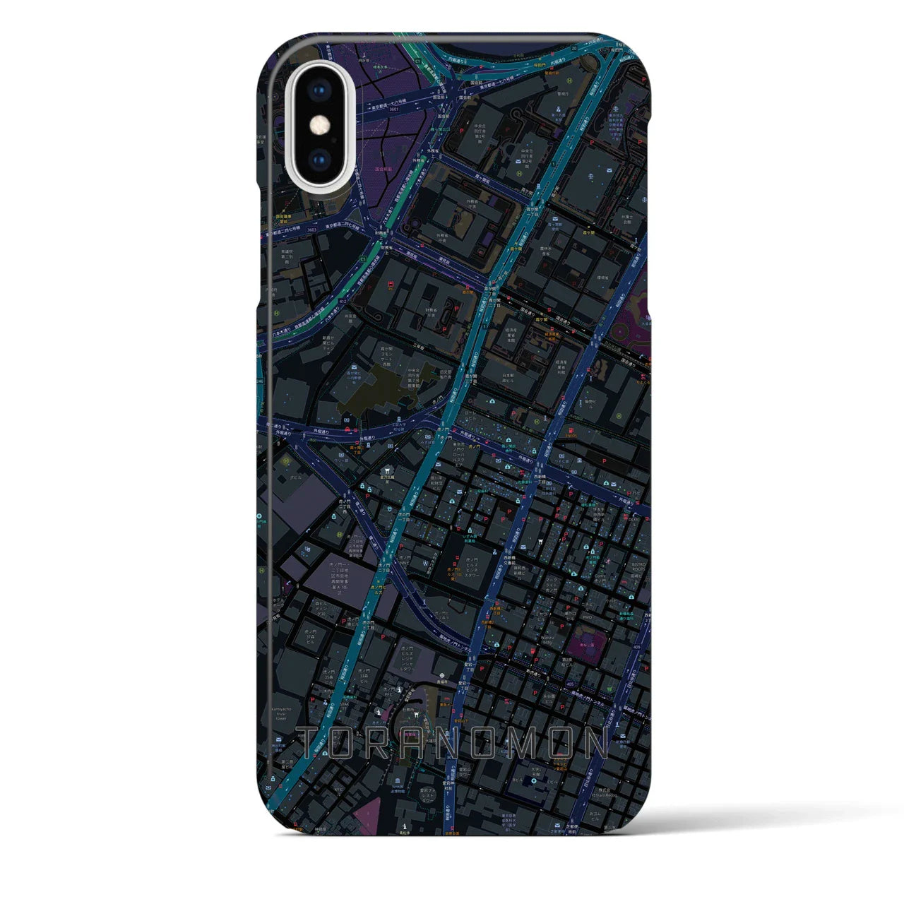【虎ノ門(東京都)】地図柄iPhoneケース(バックカバータイプ)