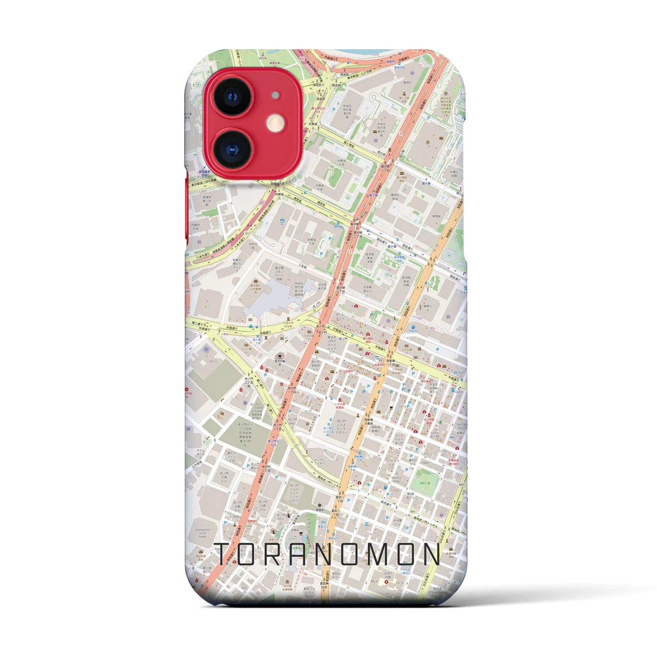 【虎ノ門(東京都)】地図柄iPhoneケース(バックカバータイプ)