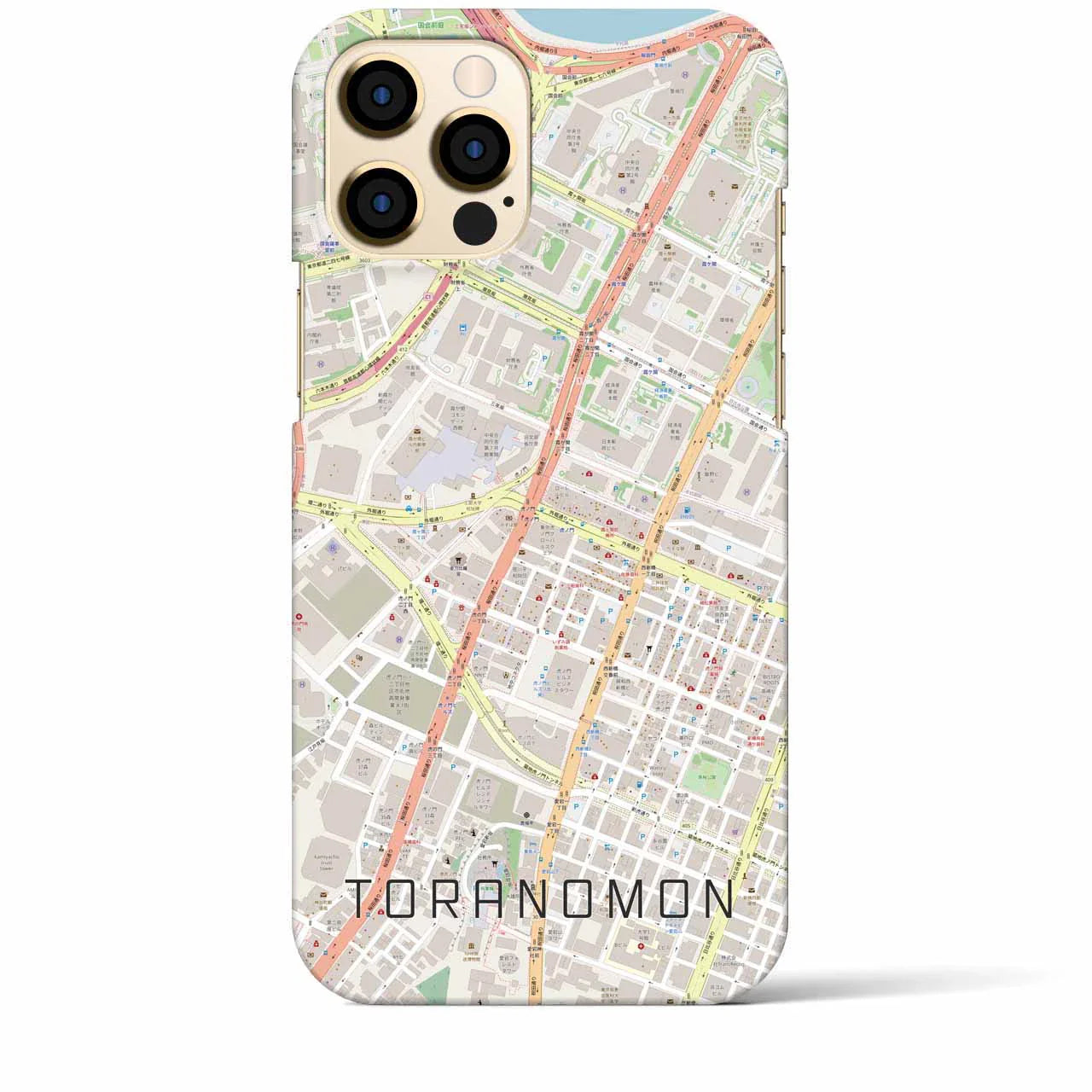 【虎ノ門(東京都)】地図柄iPhoneケース(バックカバータイプ)