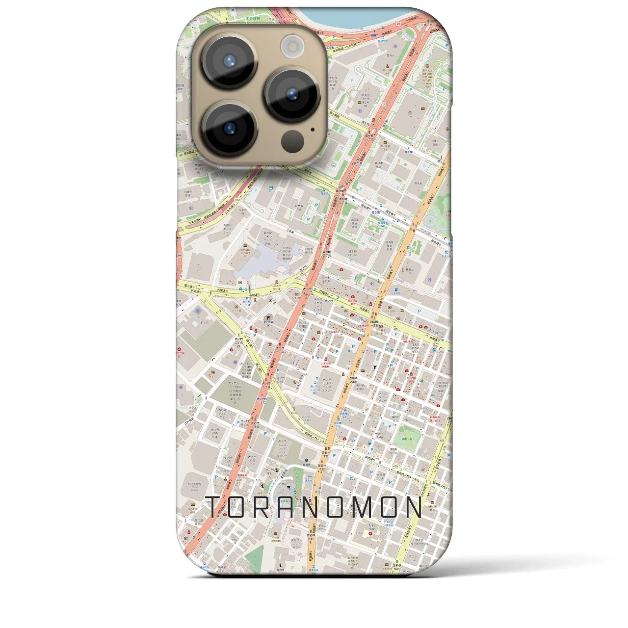 【虎ノ門(東京都)】地図柄iPhoneケース(バックカバータイプ)