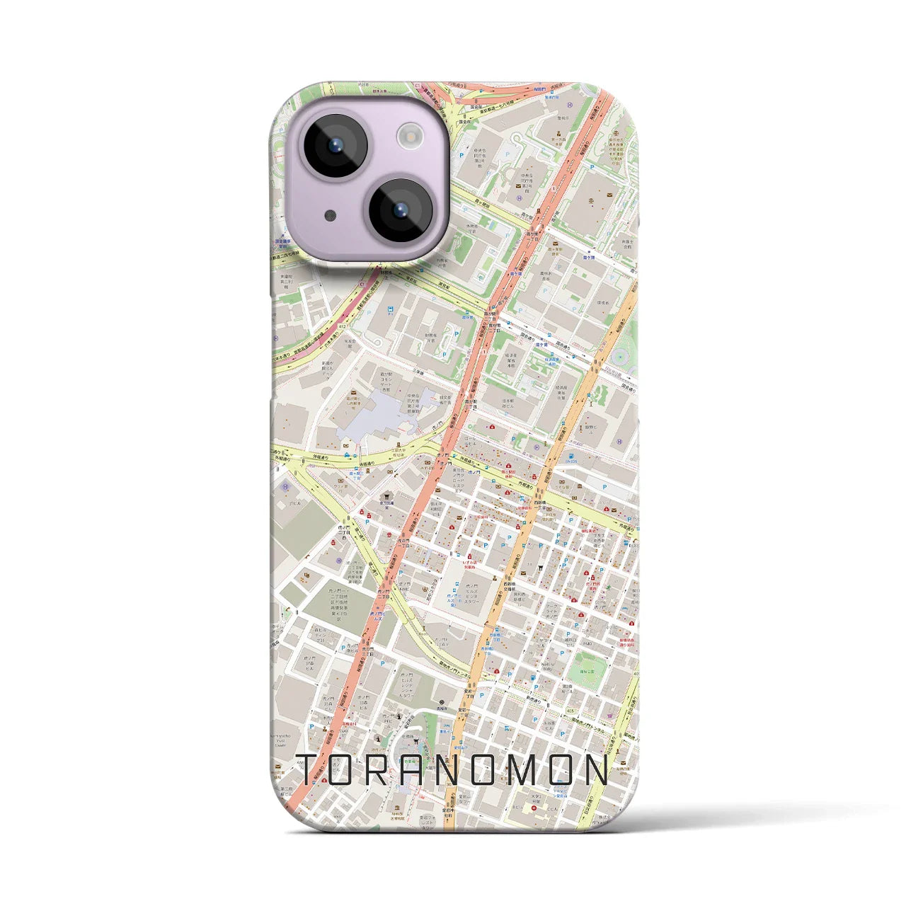 【虎ノ門(東京都)】地図柄iPhoneケース(バックカバータイプ)