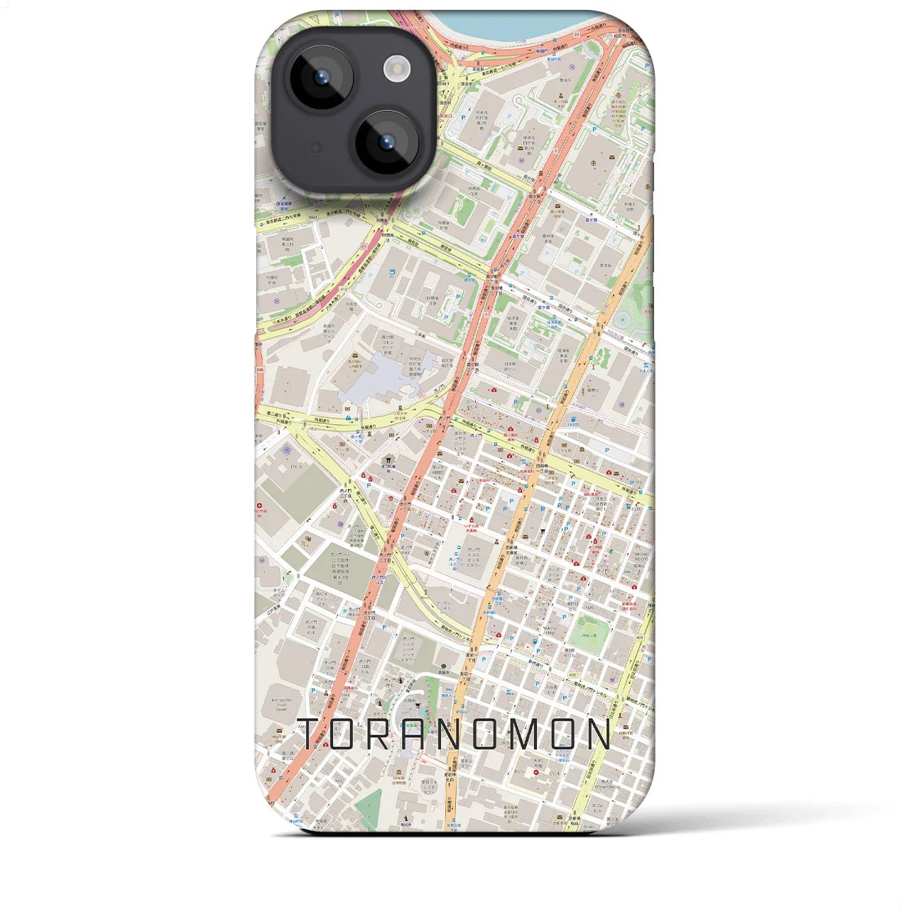 【虎ノ門(東京都)】地図柄iPhoneケース(バックカバータイプ)