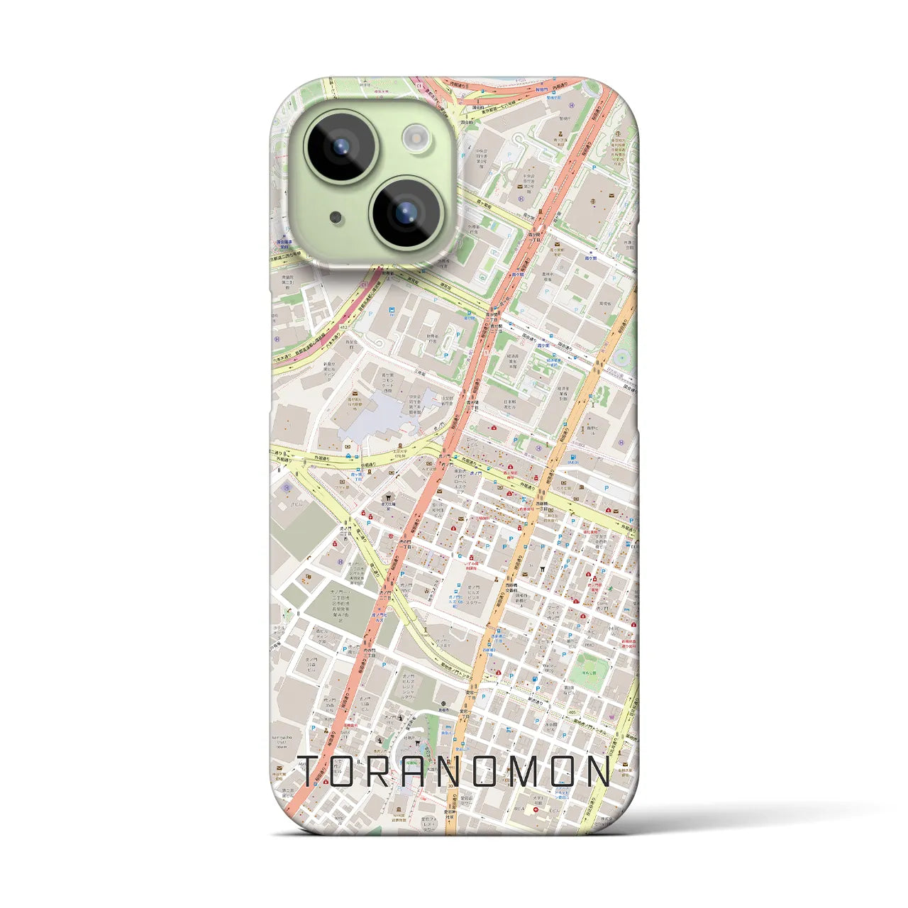 【虎ノ門(東京都)】地図柄iPhoneケース(バックカバータイプ)
