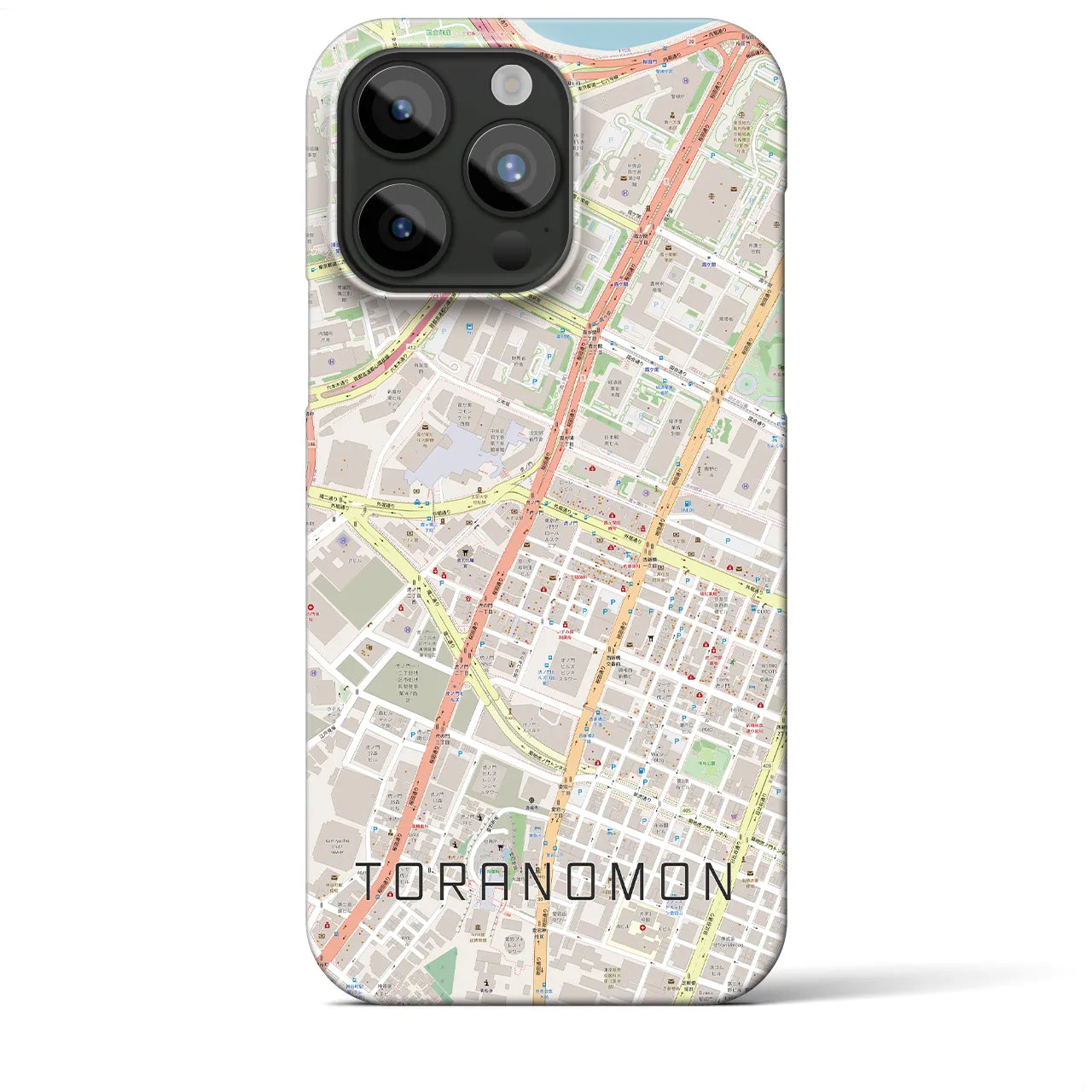 【虎ノ門(東京都)】地図柄iPhoneケース(バックカバータイプ)