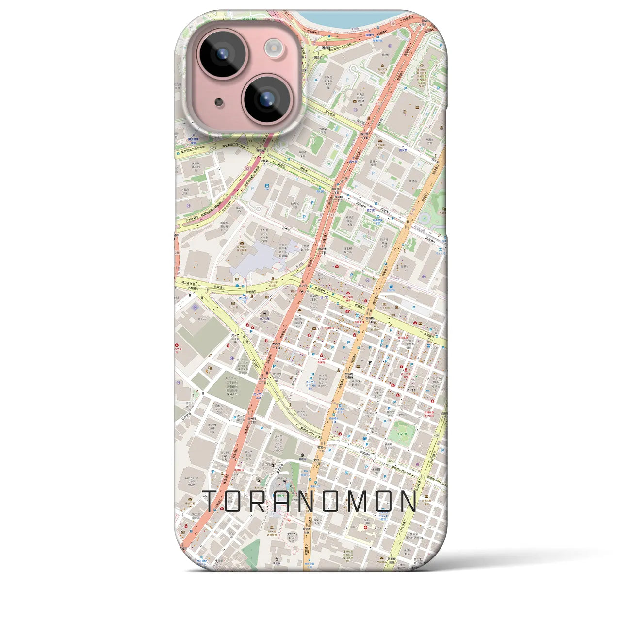【虎ノ門(東京都)】地図柄iPhoneケース(バックカバータイプ)