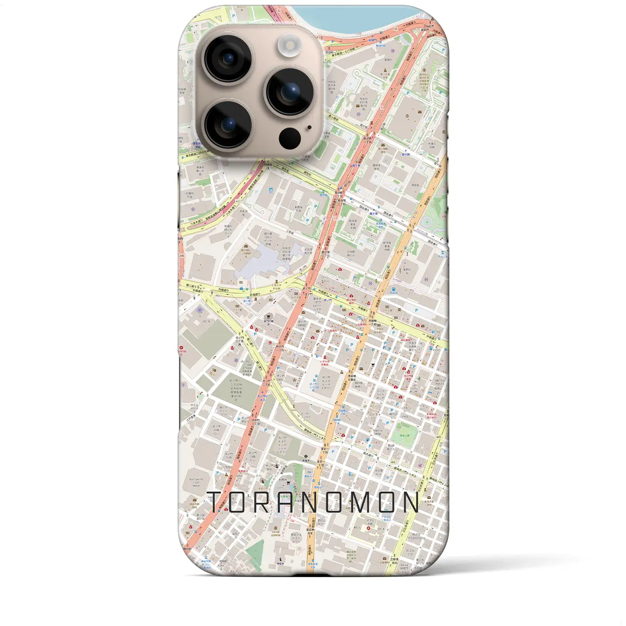 【虎ノ門(東京都)】地図柄iPhoneケース(バックカバータイプ)
