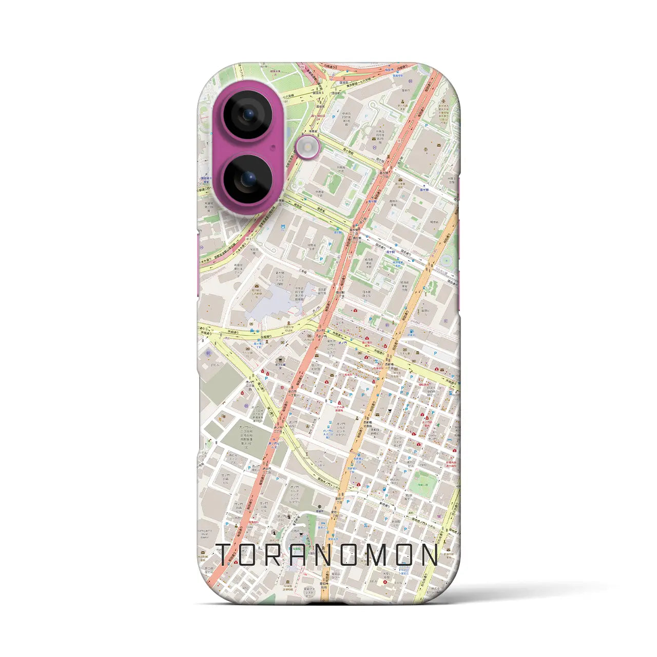 【虎ノ門(東京都)】地図柄iPhoneケース(バックカバータイプ)