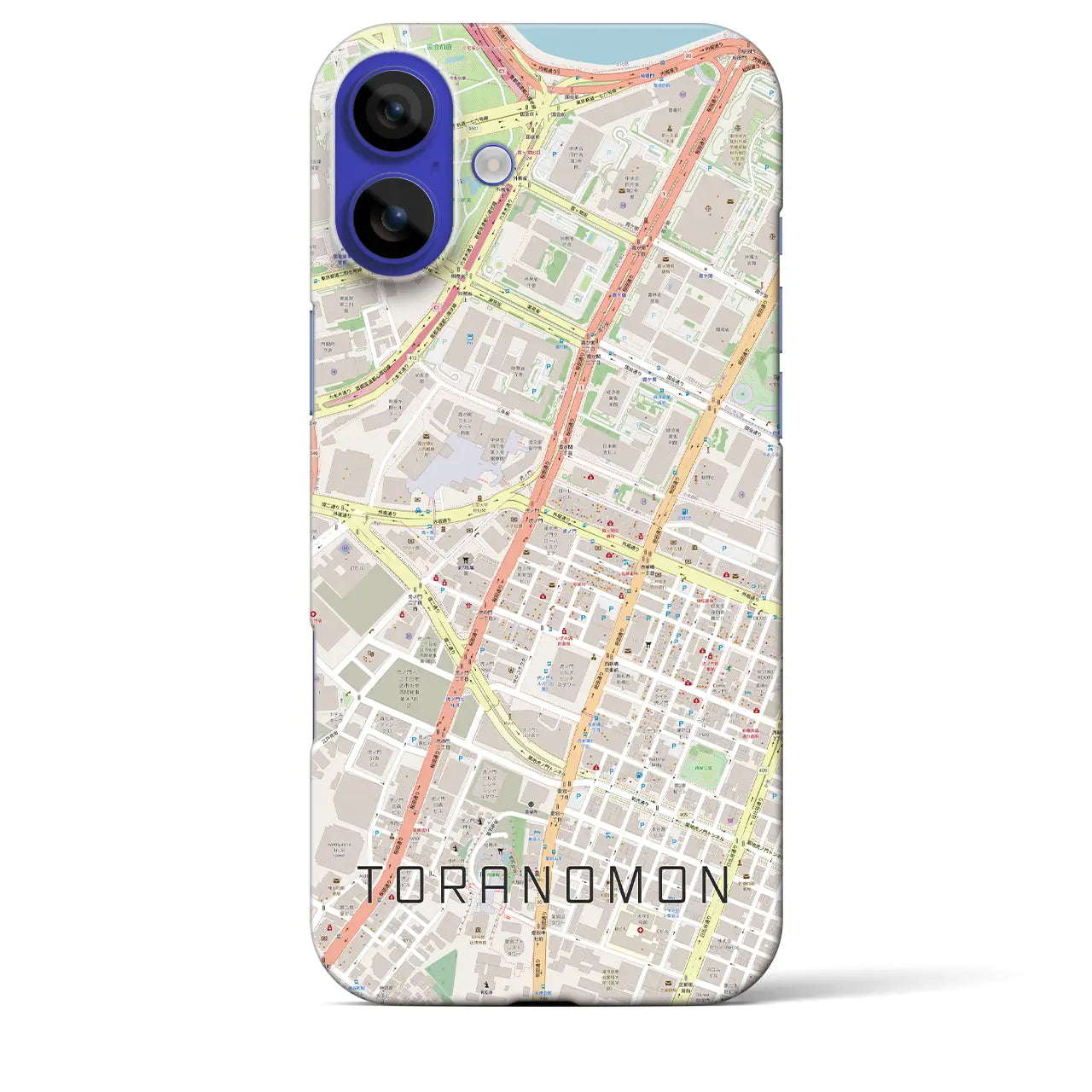 【虎ノ門(東京都)】地図柄iPhoneケース(バックカバータイプ)ナチュラル・iPhone 16 Pro Max 用