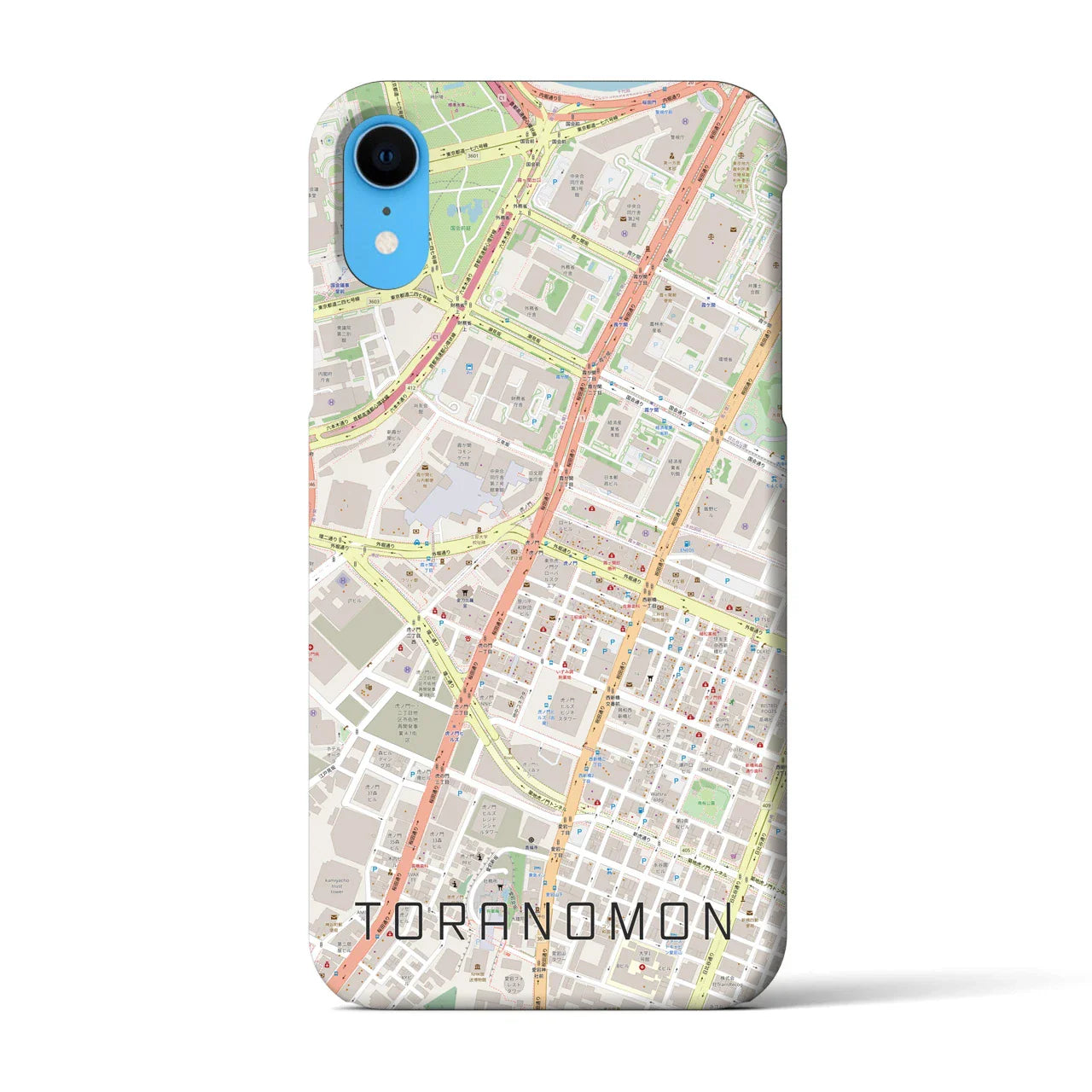 【虎ノ門(東京都)】地図柄iPhoneケース(バックカバータイプ)