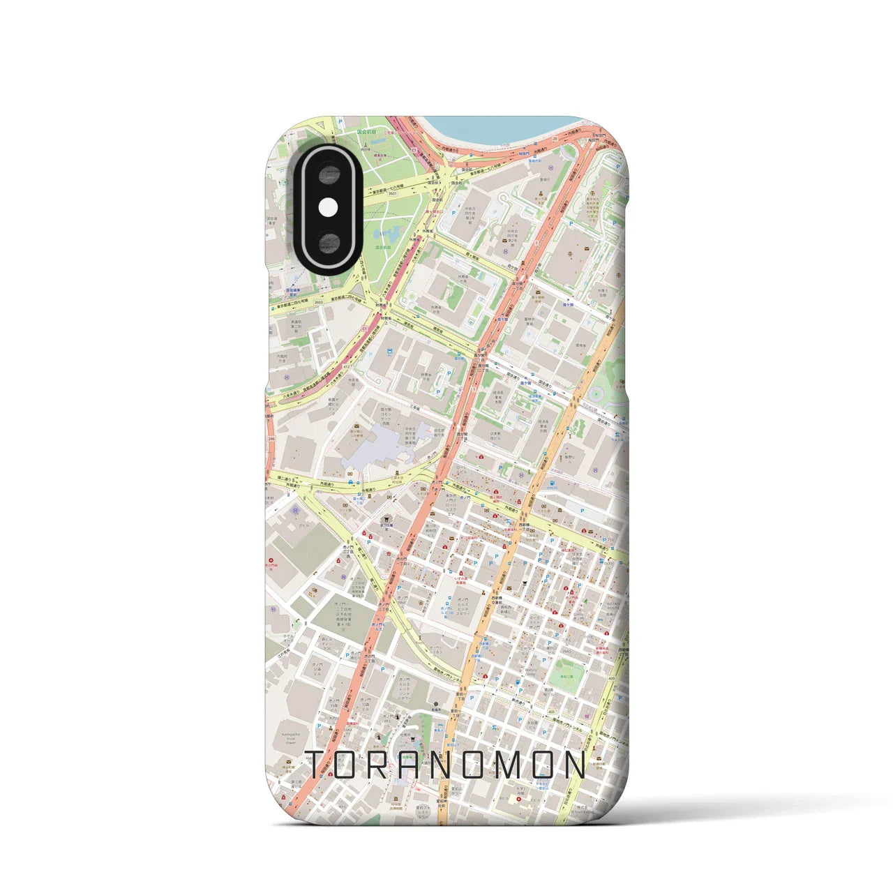 【虎ノ門(東京都)】地図柄iPhoneケース(バックカバータイプ)