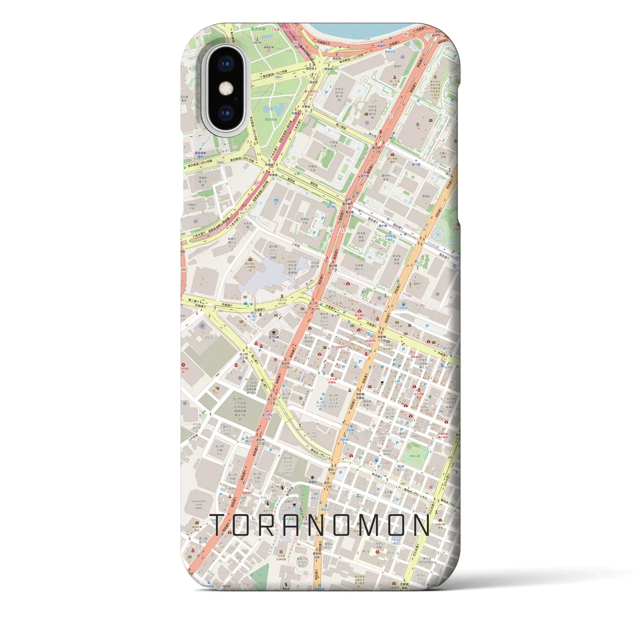 【虎ノ門(東京都)】地図柄iPhoneケース(バックカバータイプ)