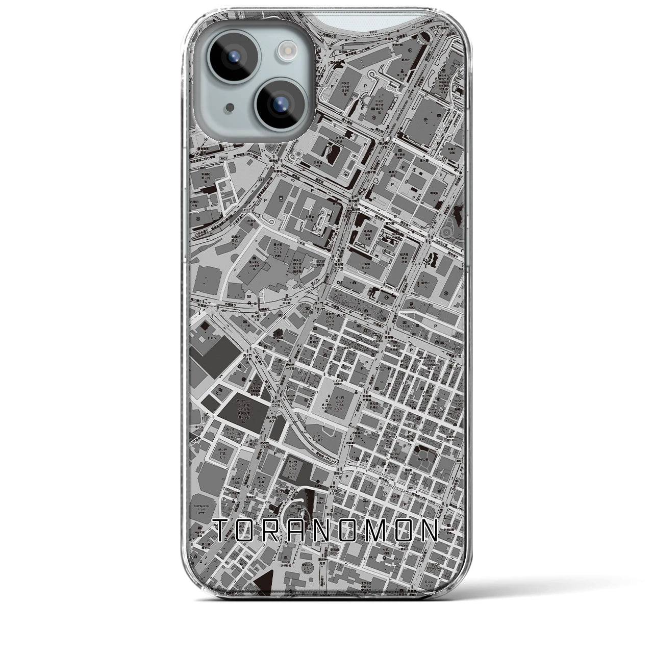 【虎ノ門(東京都)】地図柄iPhoneケース(クリアタイプ)