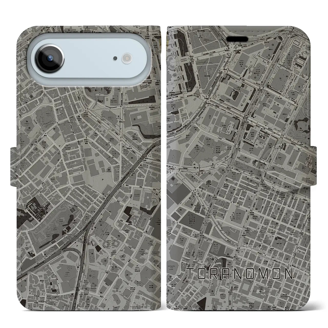 【虎ノ門(東京都)】地図柄iPhoneケース(手帳タイプ)