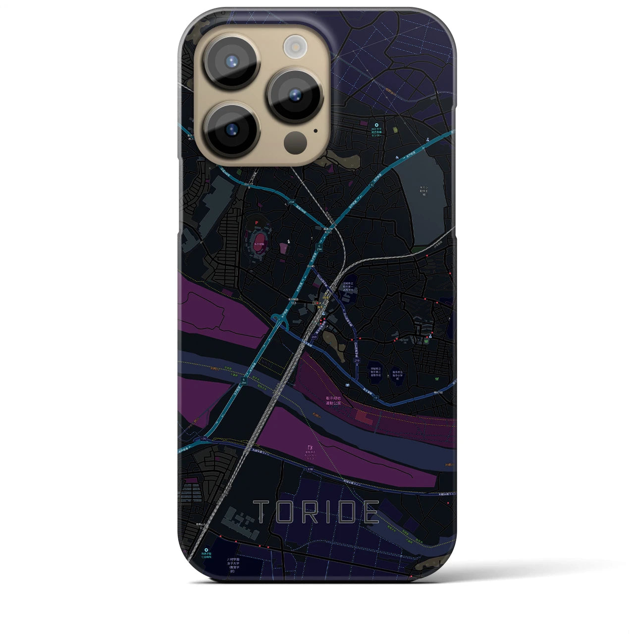 【取手(茨城県)】地図柄iPhoneケース(バックカバータイプ)