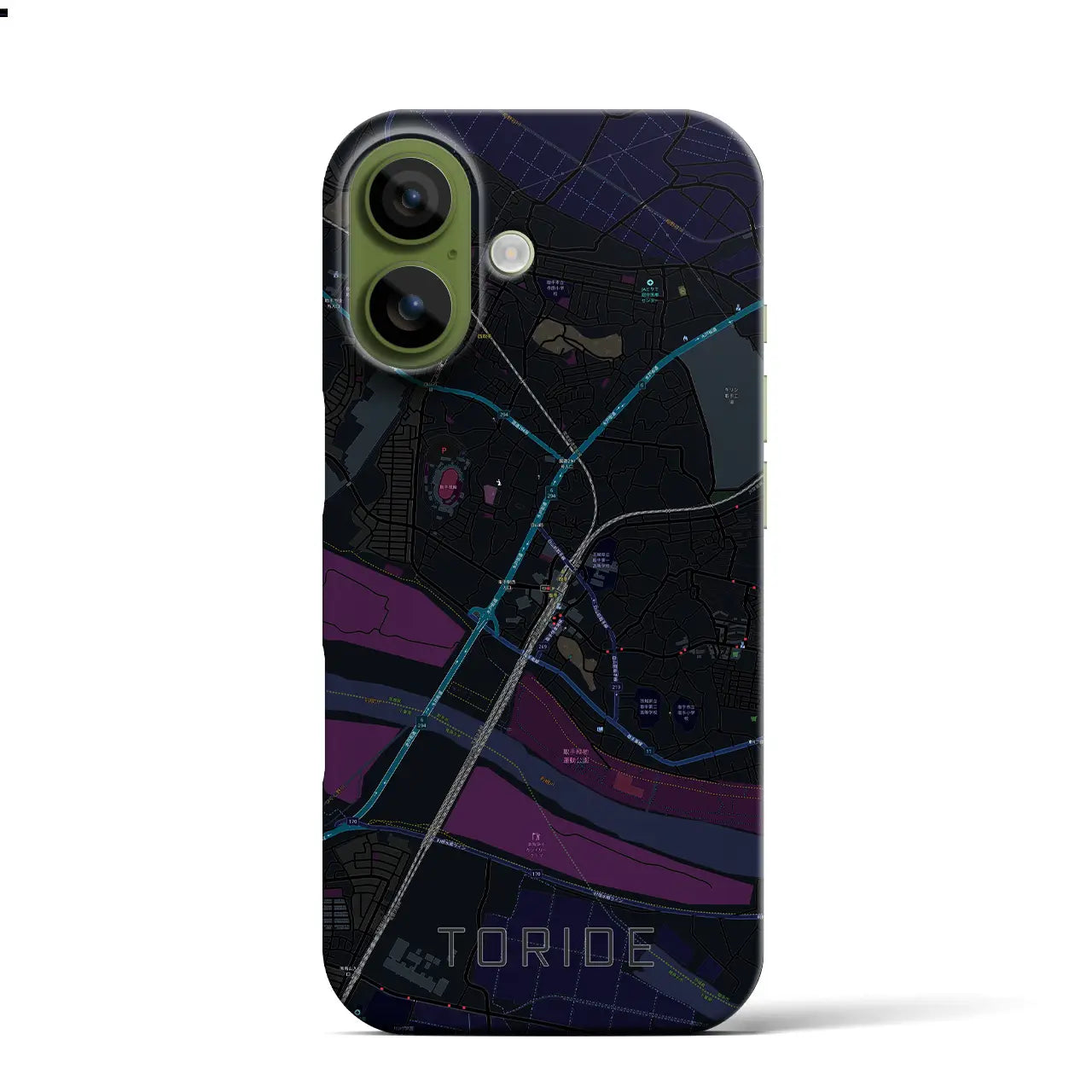 【取手(茨城県)】地図柄iPhoneケース(バックカバータイプ)