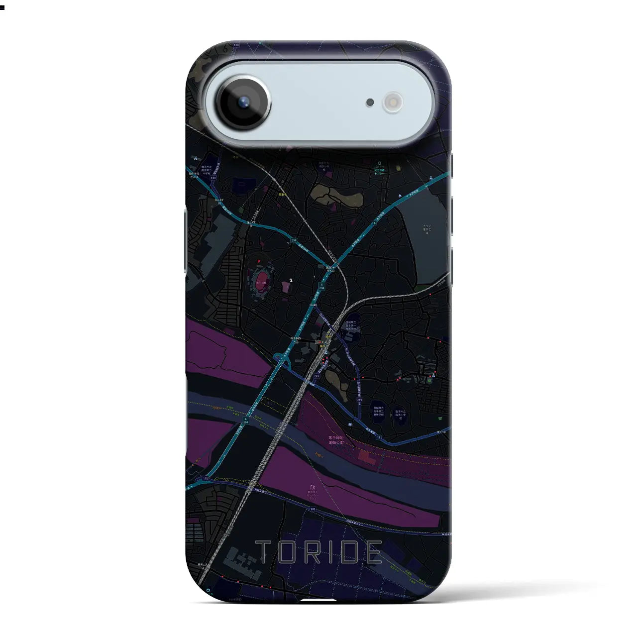 【取手(茨城県)】地図柄iPhoneケース(バックカバータイプ)