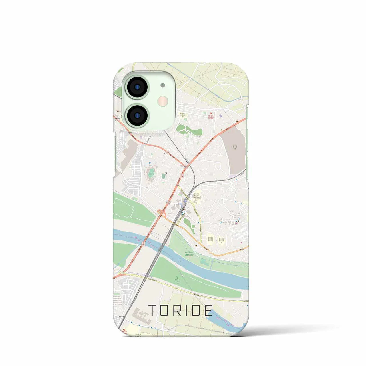 【取手(茨城県)】地図柄iPhoneケース(バックカバータイプ)