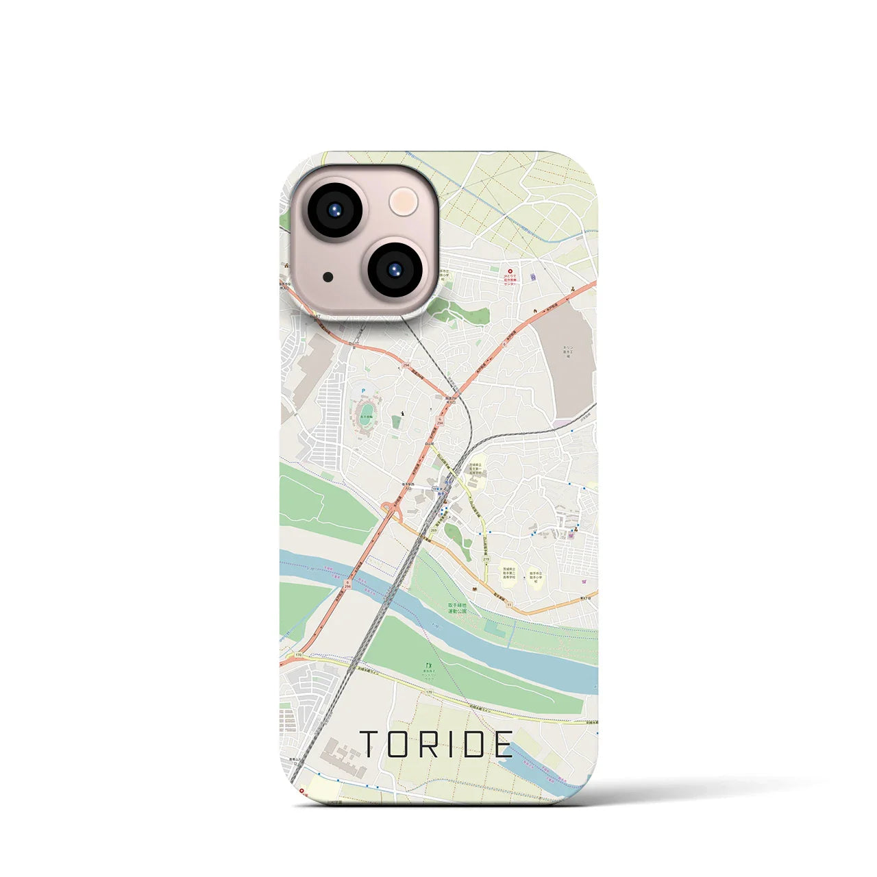 【取手(茨城県)】地図柄iPhoneケース(バックカバータイプ)