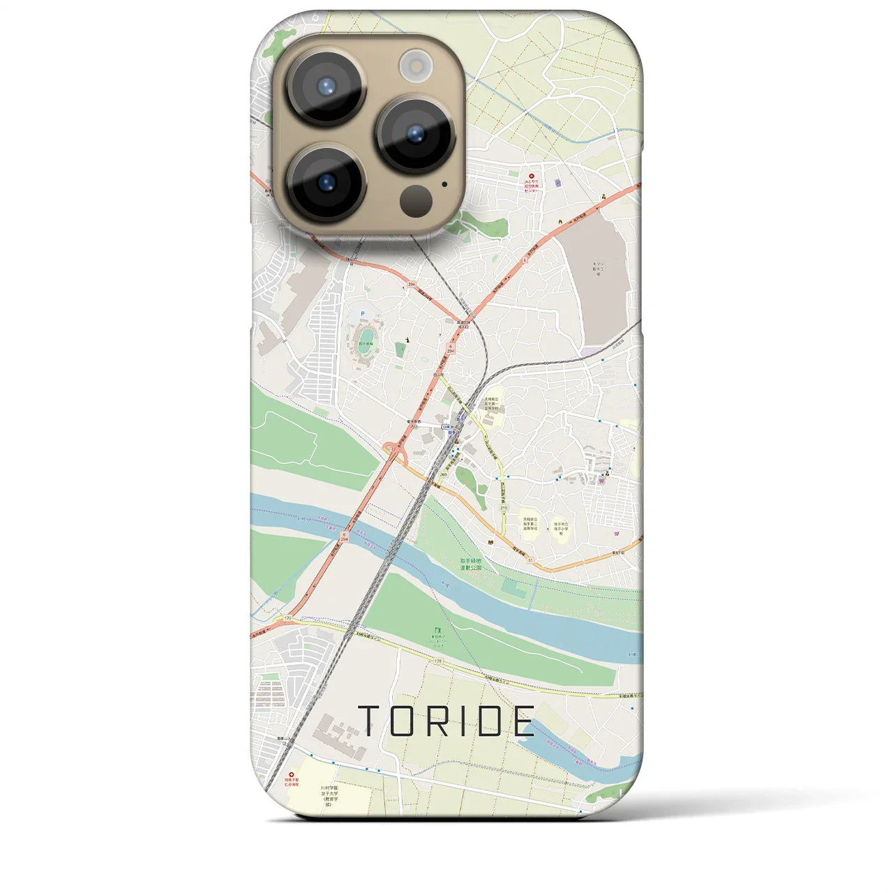 【取手(茨城県)】地図柄iPhoneケース(バックカバータイプ)