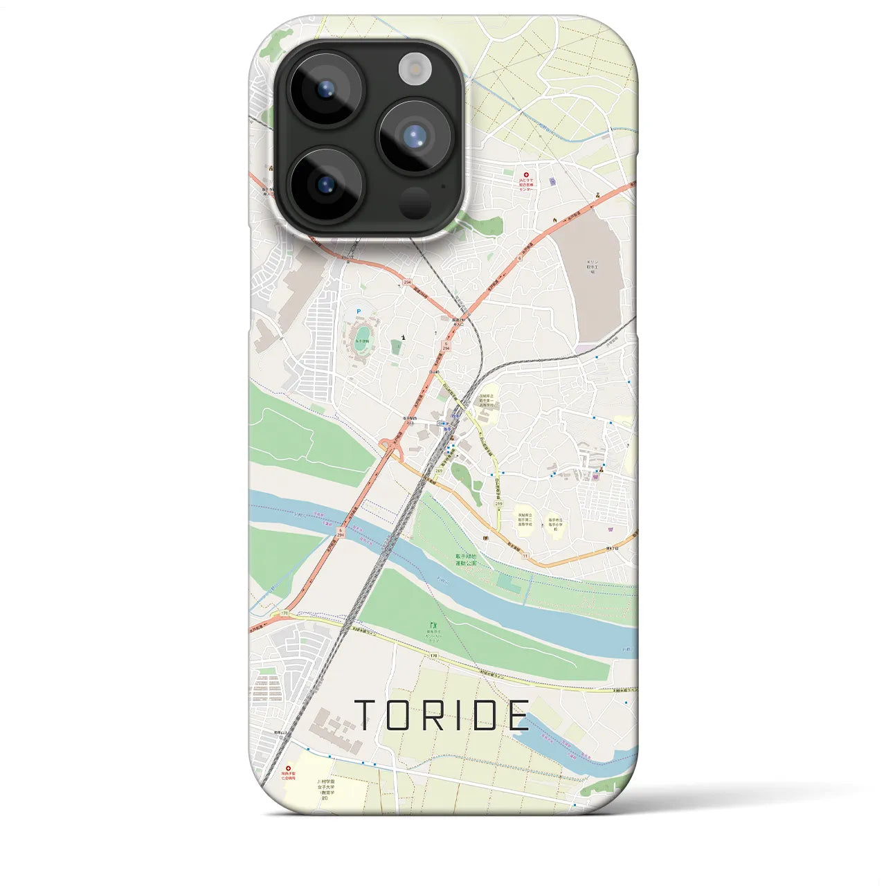 【取手(茨城県)】地図柄iPhoneケース(バックカバータイプ)