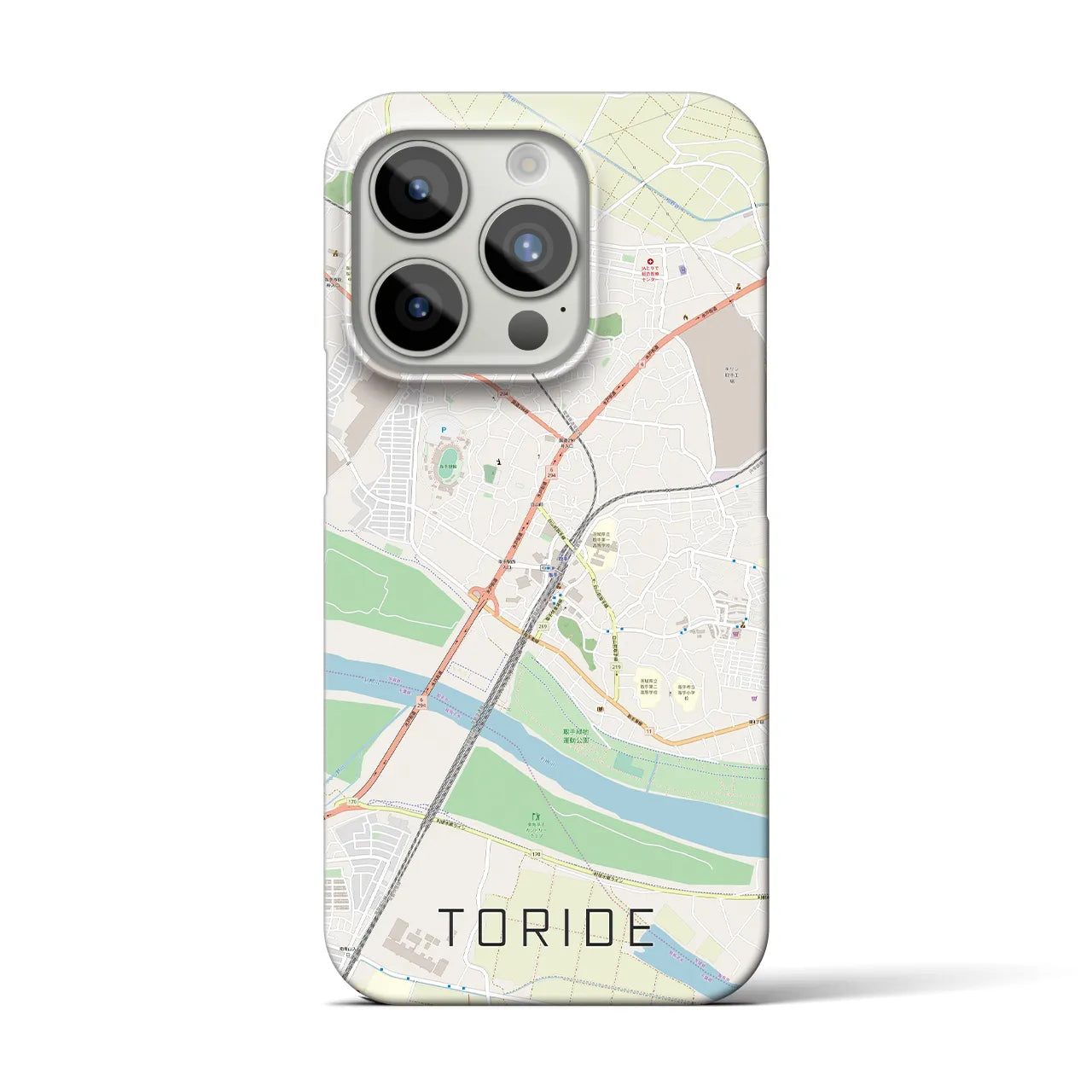 【取手(茨城県)】地図柄iPhoneケース(バックカバータイプ)
