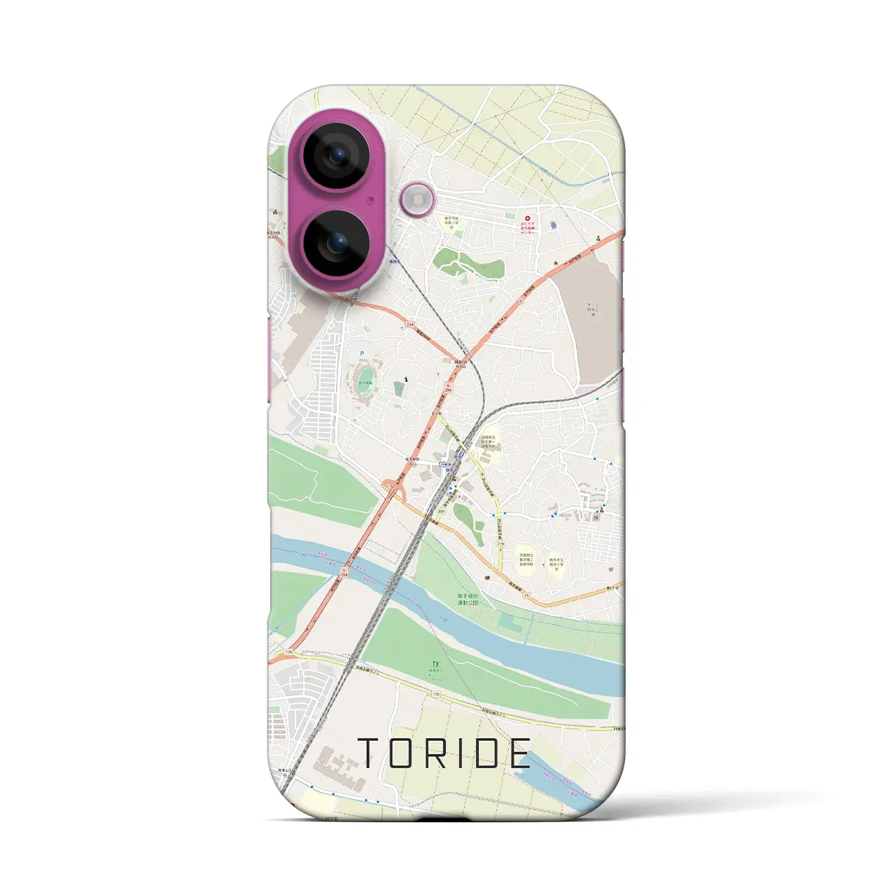 【取手(茨城県)】地図柄iPhoneケース(バックカバータイプ)