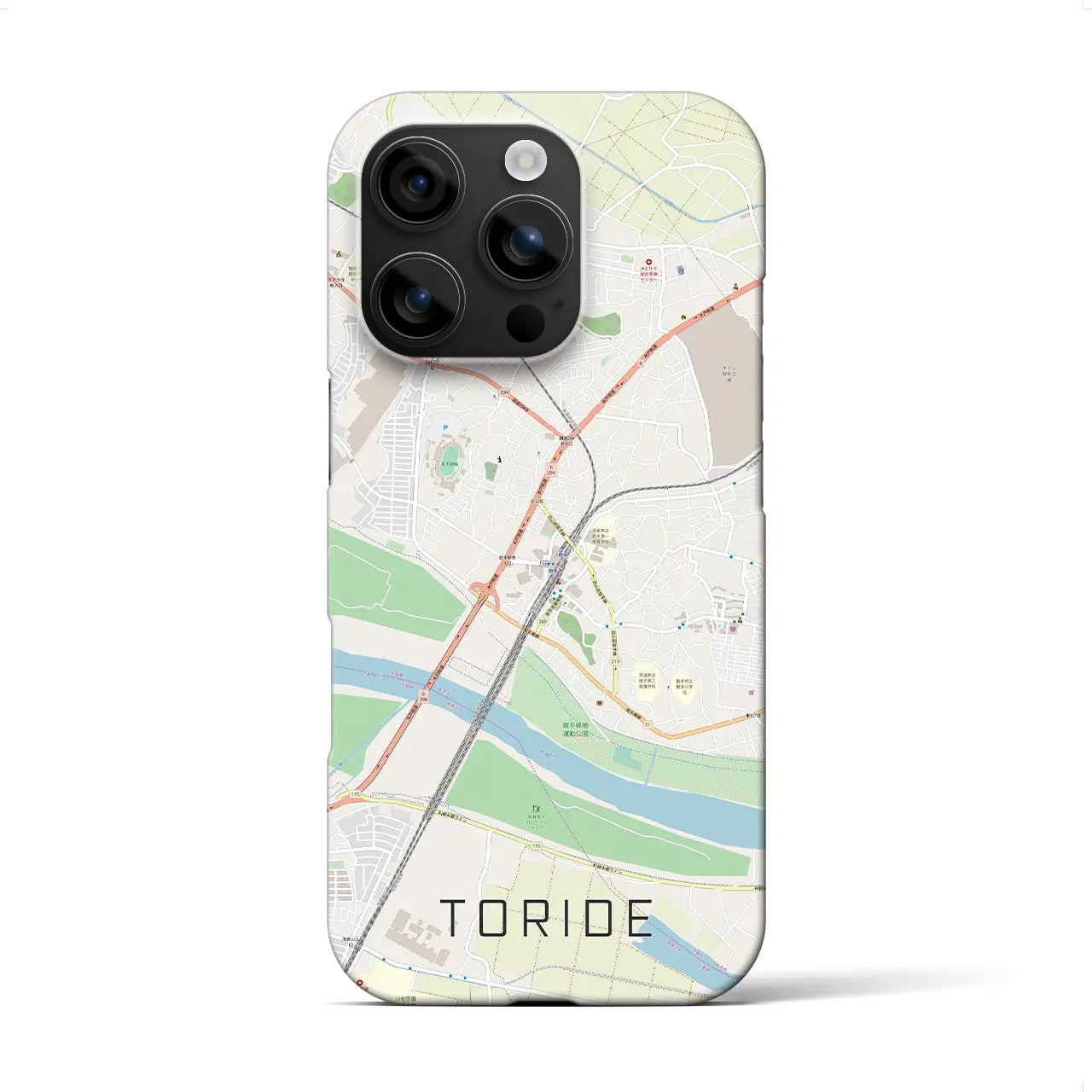 【取手(茨城県)】地図柄iPhoneケース(バックカバータイプ)