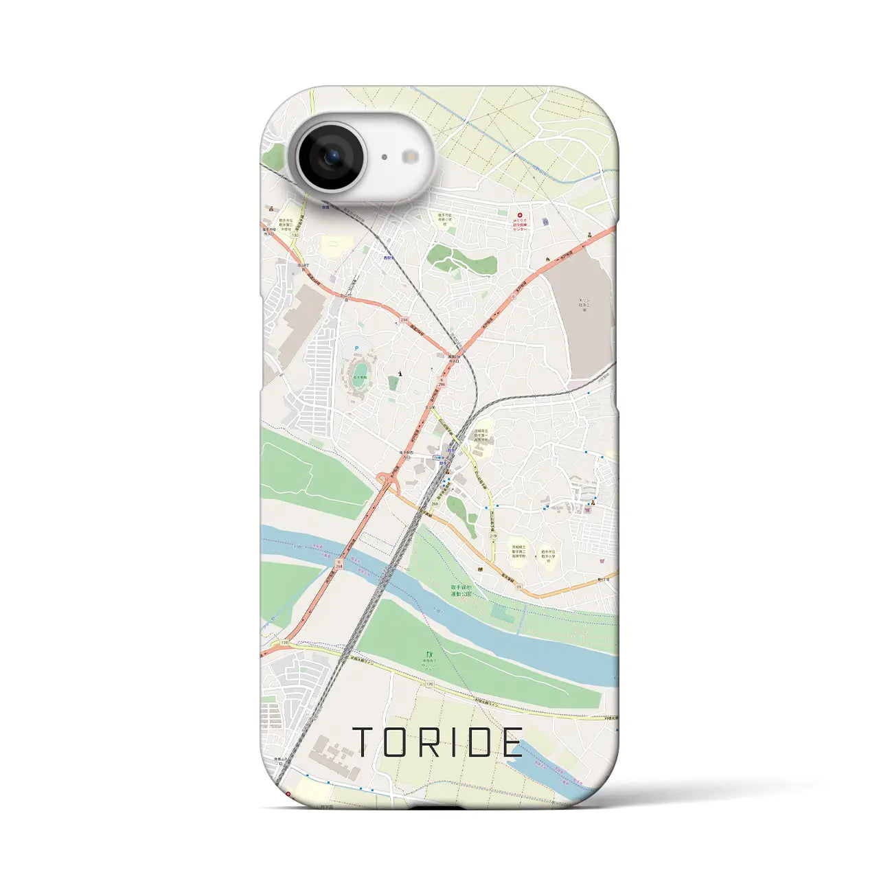 【取手(茨城県)】地図柄iPhoneケース(バックカバータイプ)
