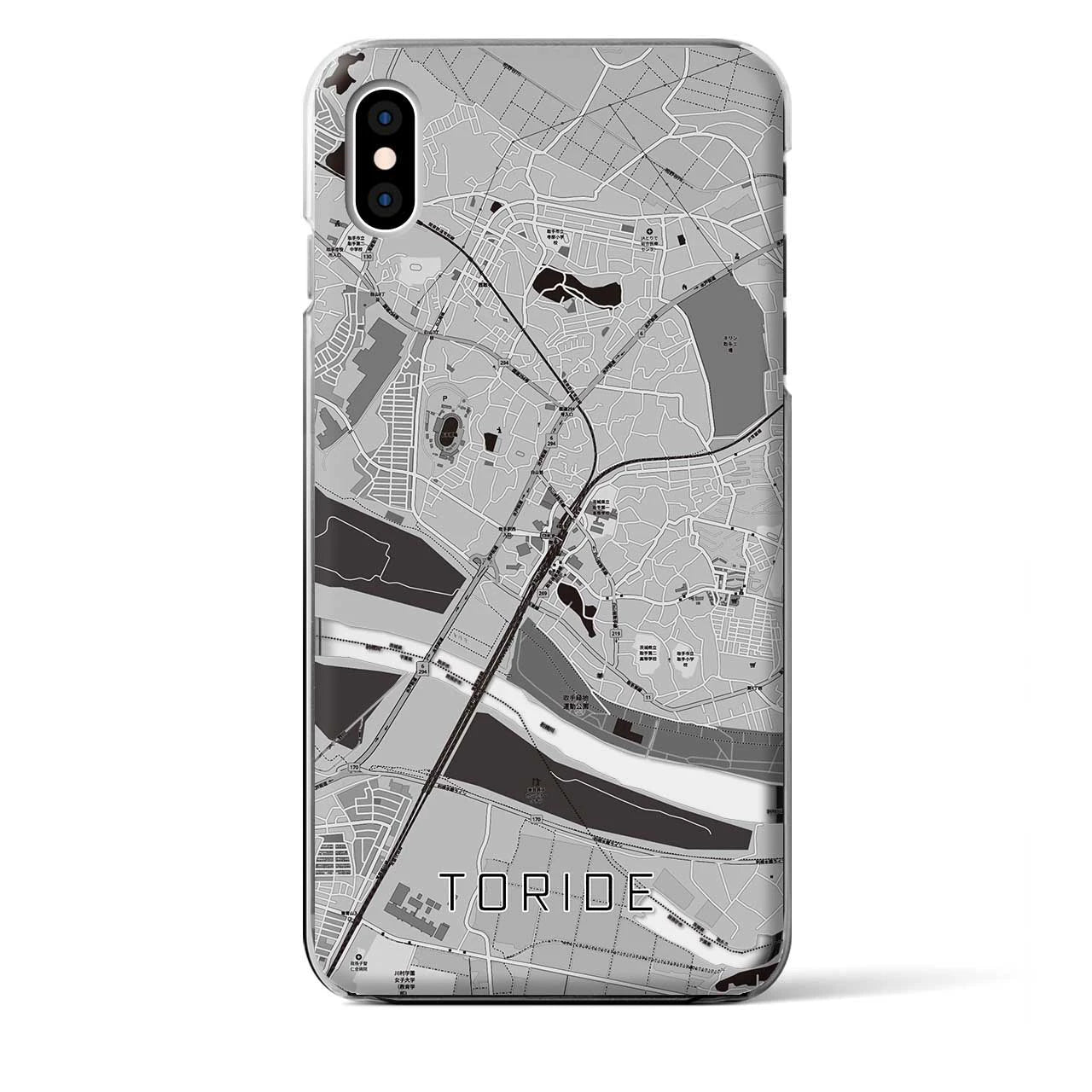 【取手(茨城県)】地図柄iPhoneケース(クリアタイプ)